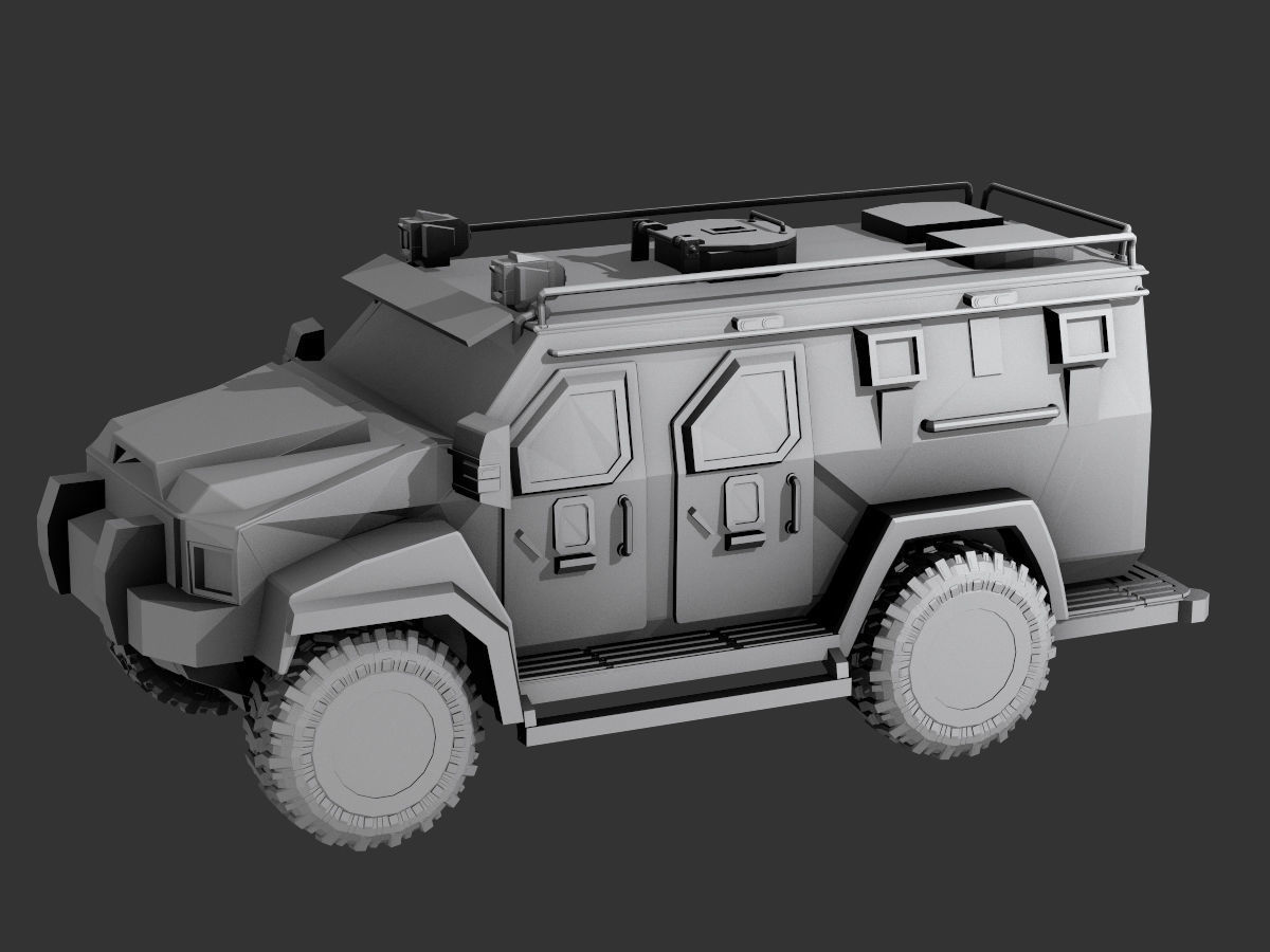 Lowpoly Swat  Low-poly 3D model_6