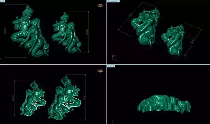 krishna radha 3D print model