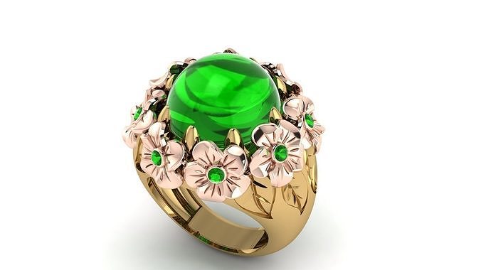 flower ring  3D print model