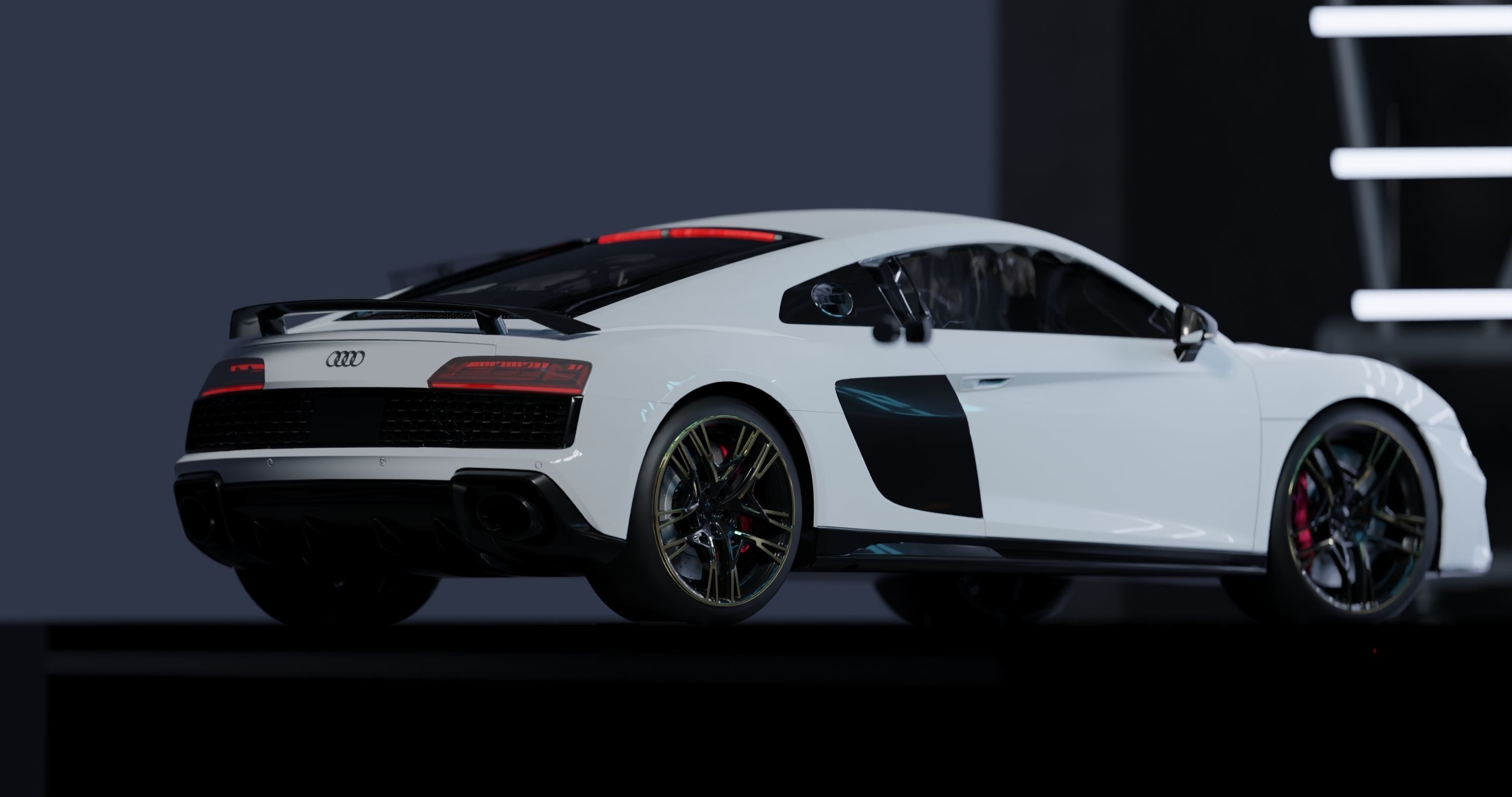 Audi R8 Realistic Unreal Engine 5 Game Ready 3D model_1
