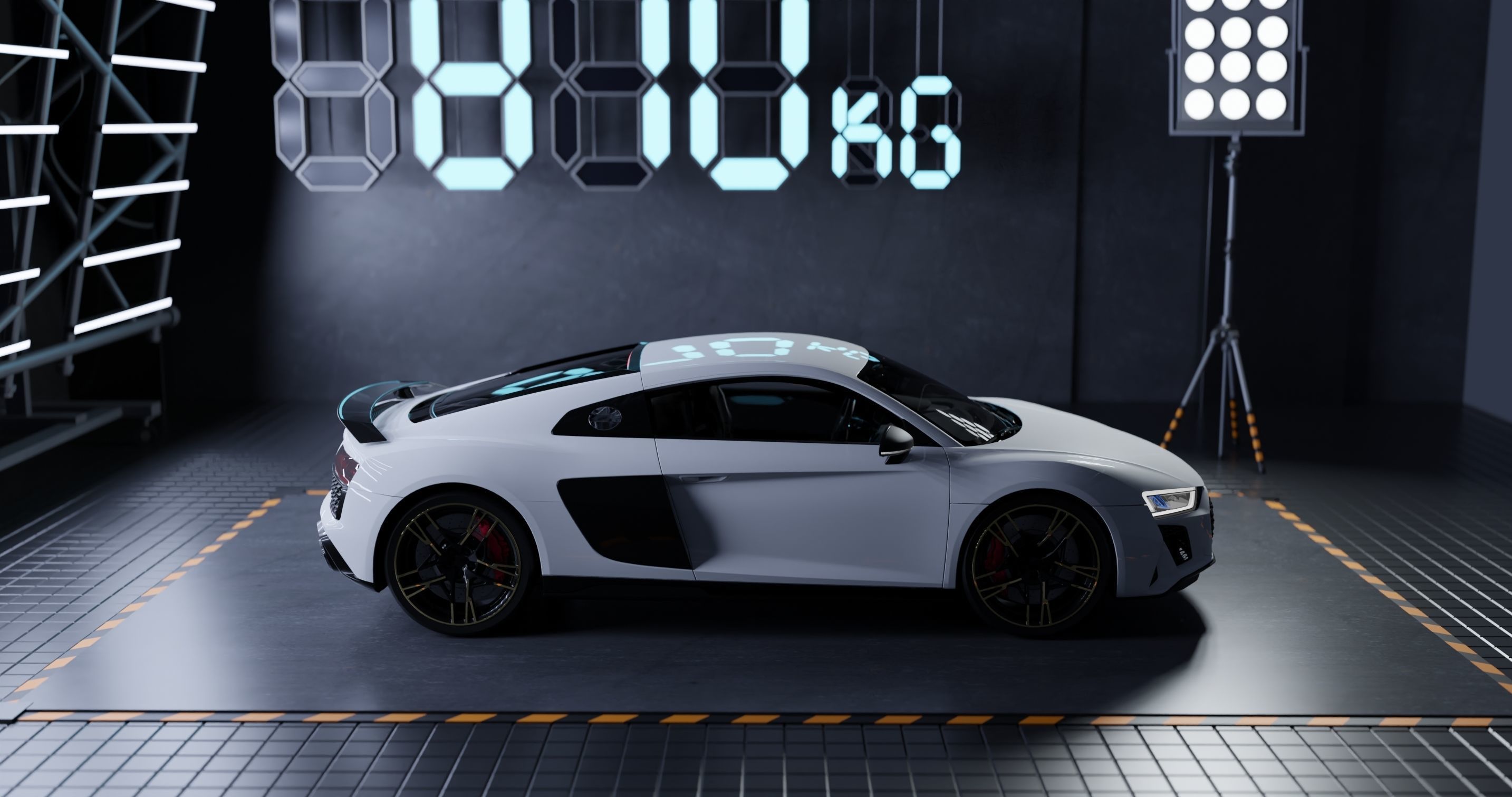 Audi R8 Realistic Unreal Engine 5 Game Ready 3D model_9