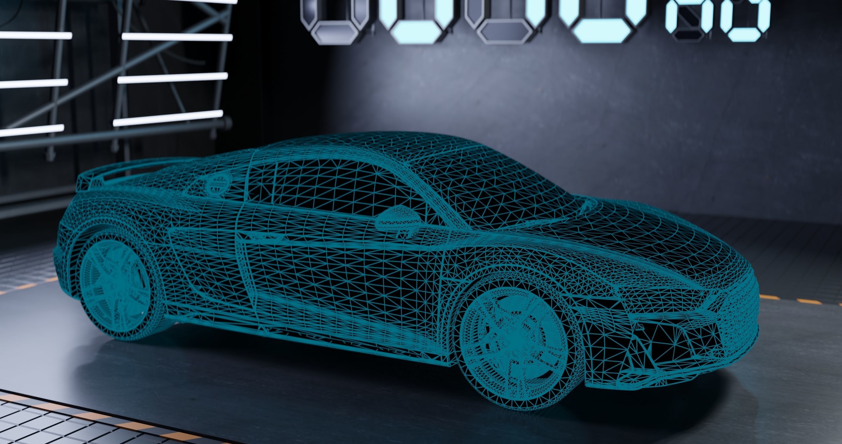 Audi R8 Realistic Unreal Engine 5 Game Ready 3D model_4