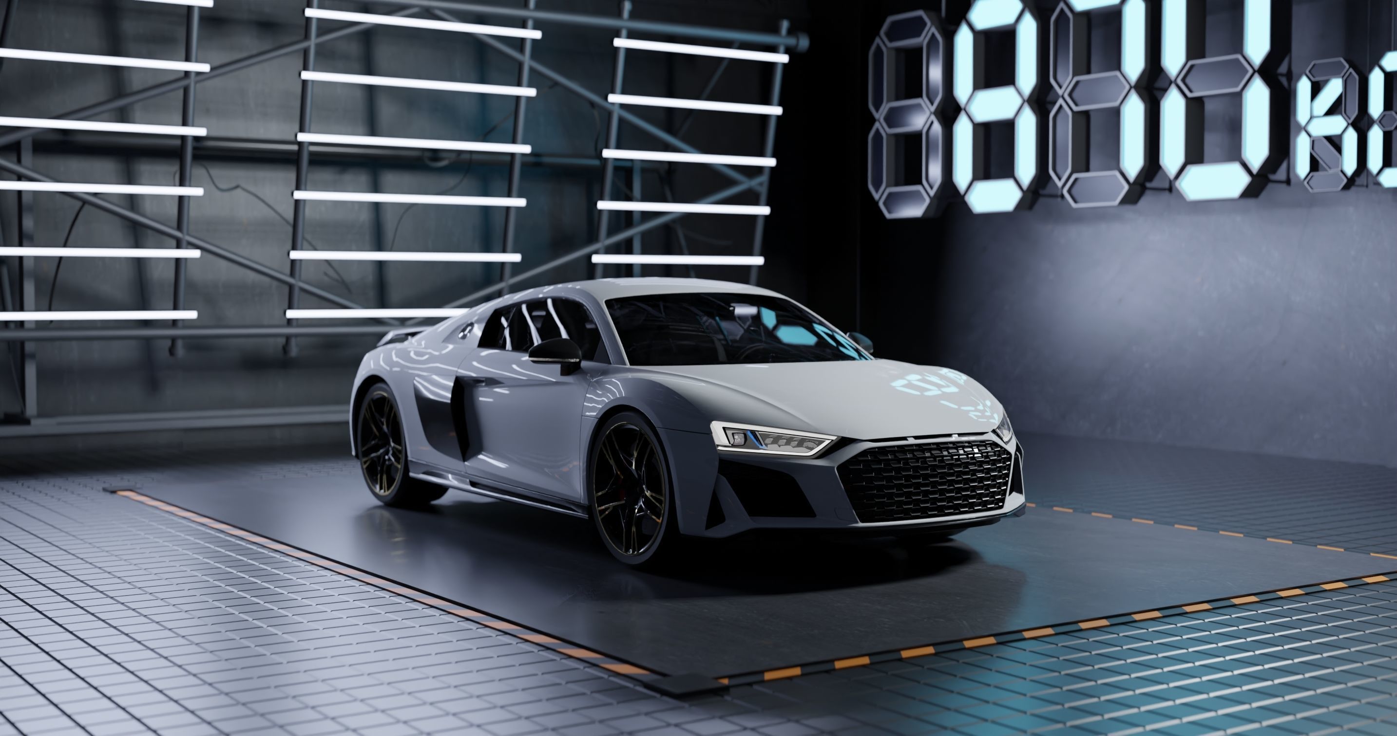Audi R8 Realistic Unreal Engine 5 Game Ready 3D model_14