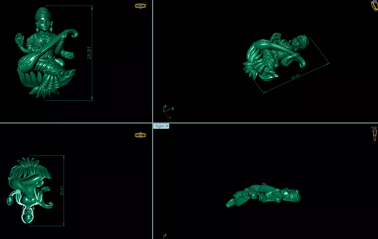 saraswati 3D print model_0