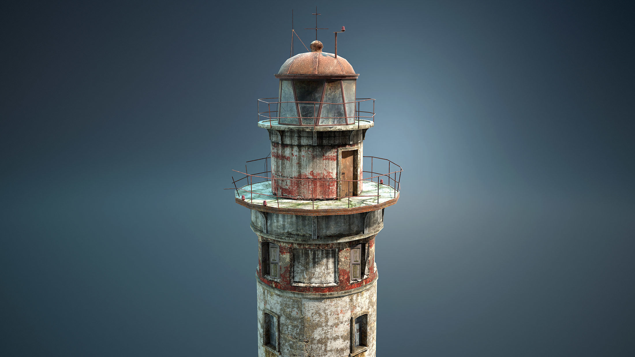 Abandoned Lighthouse Game Ready Low-poly 3D model_5
