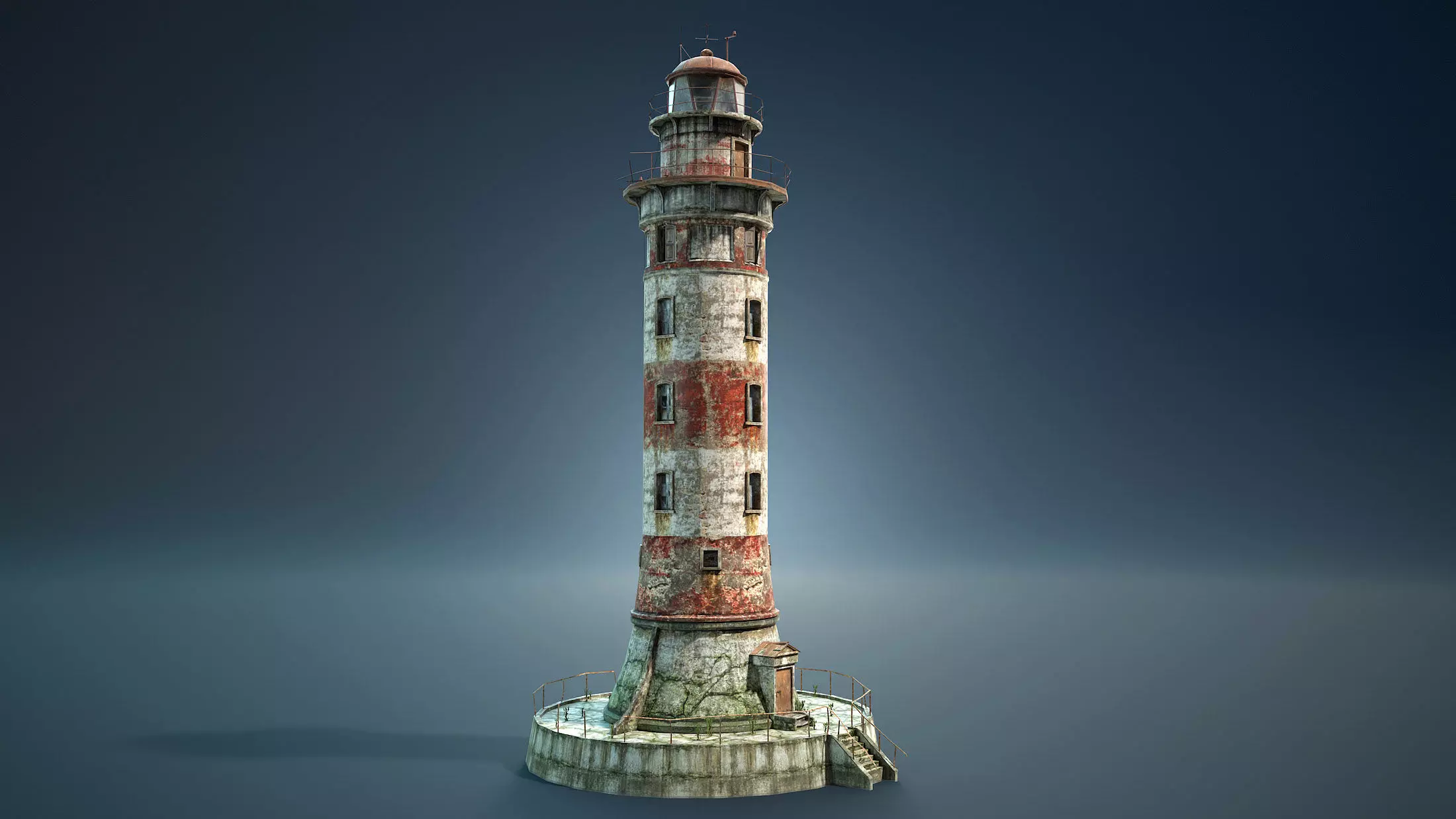 Abandoned Lighthouse Game Ready Low-poly 3D model_0