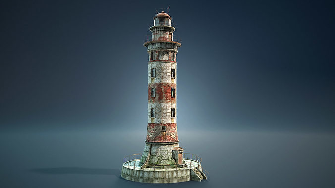 Abandoned Lighthouse Game Ready Low-poly 3D model