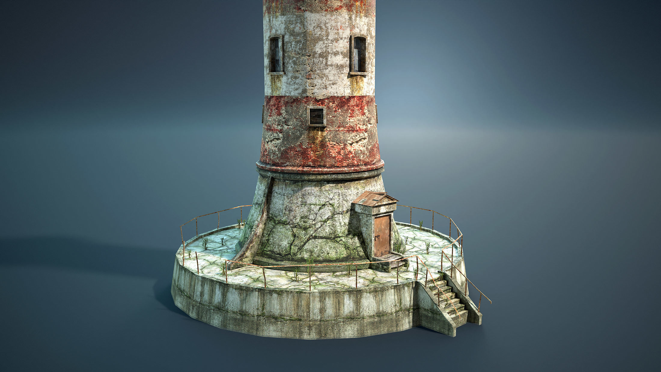 Abandoned Lighthouse Game Ready Low-poly 3D model_3