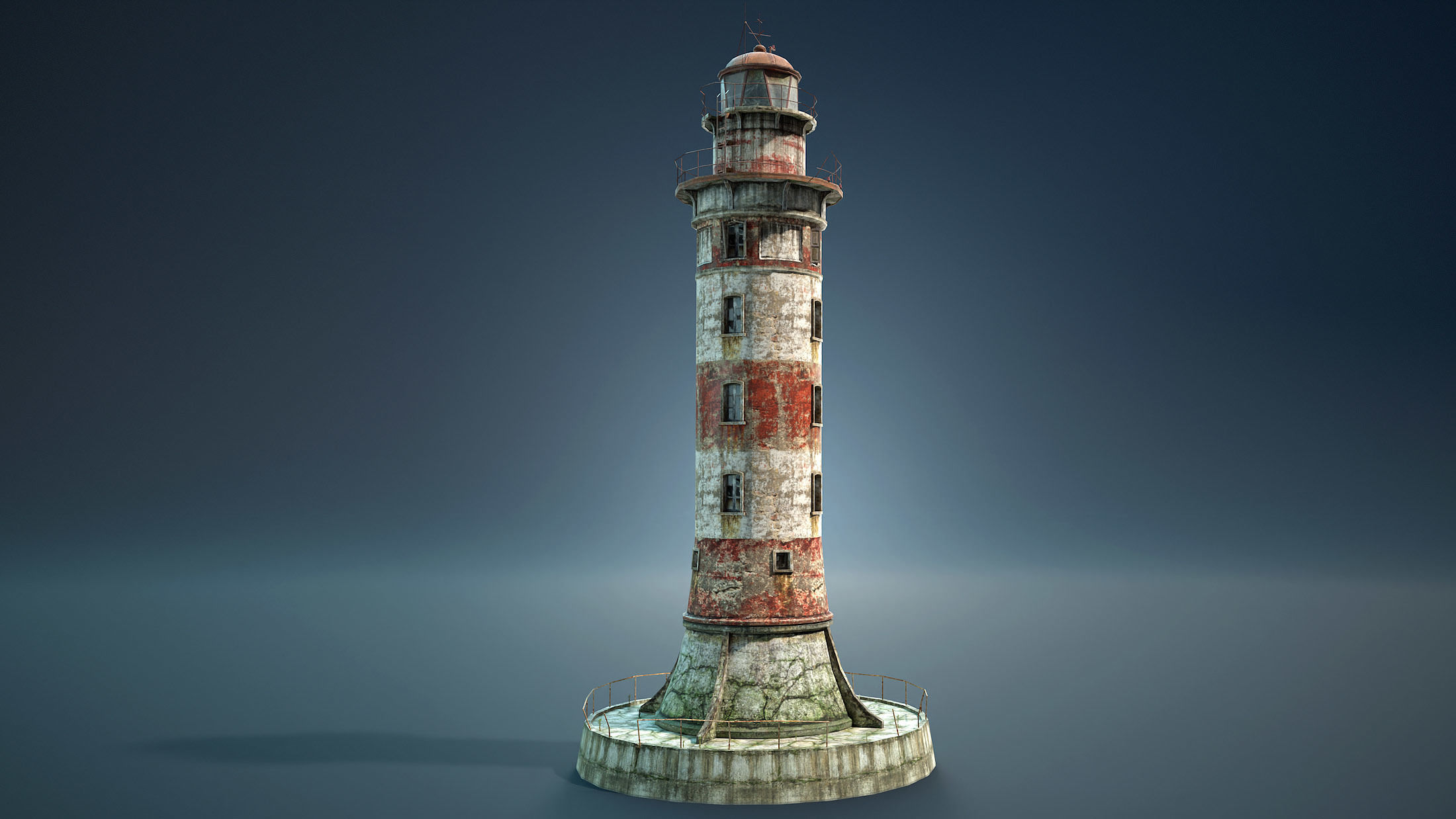 Abandoned Lighthouse Game Ready Low-poly 3D model_4