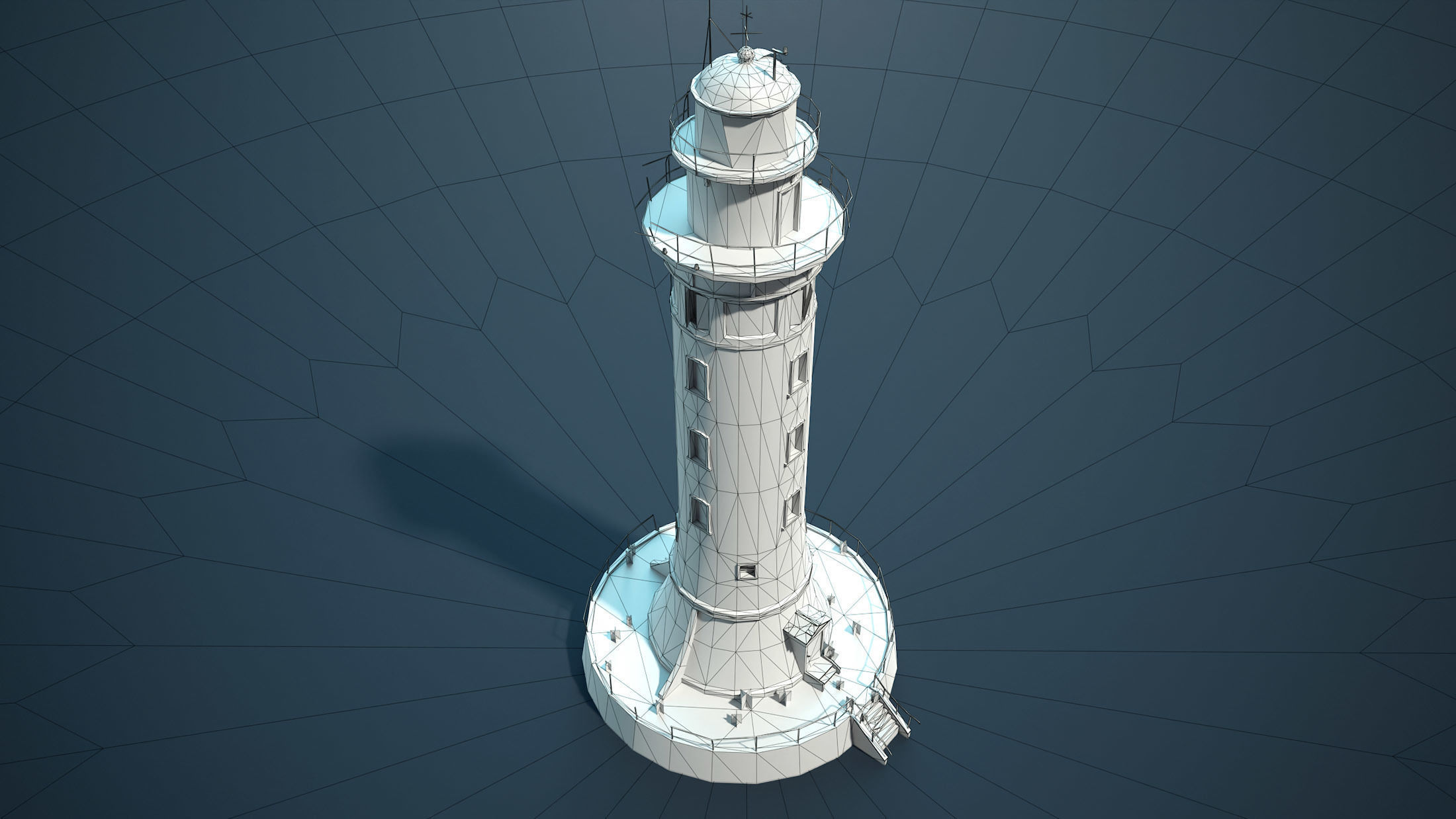 Abandoned Lighthouse Game Ready Low-poly 3D model_7