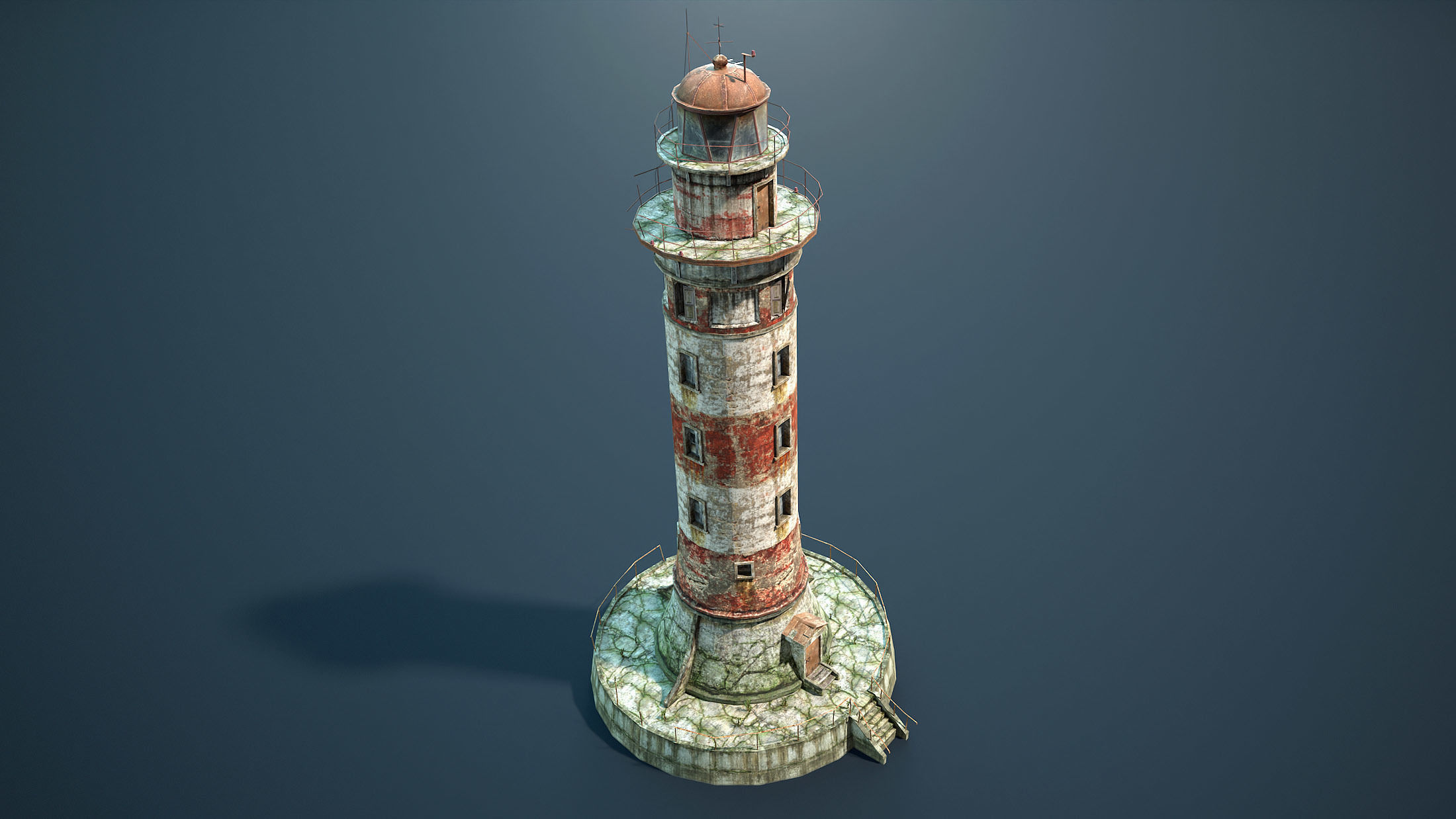 Abandoned Lighthouse Game Ready Low-poly 3D model_2