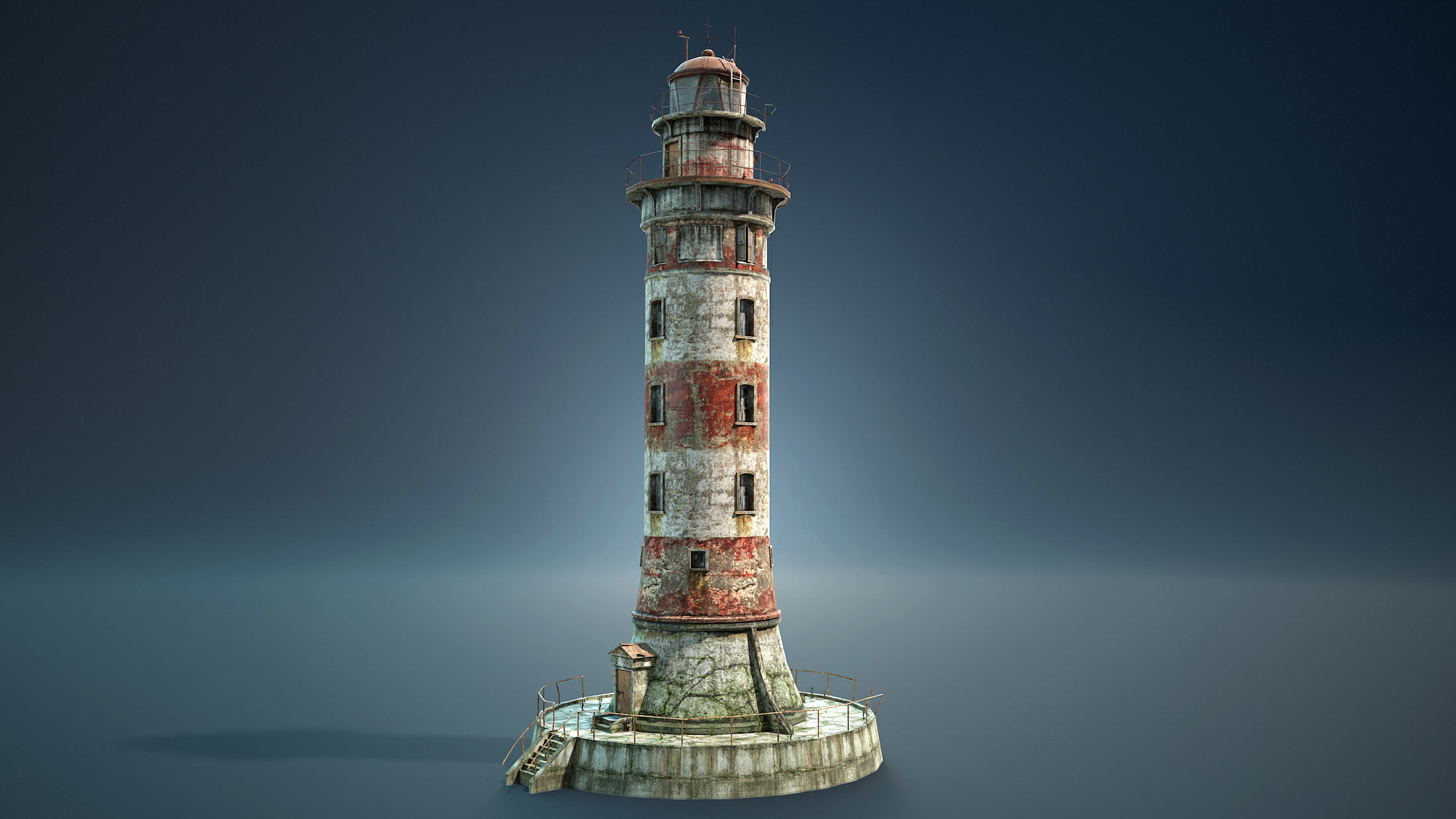 Abandoned Lighthouse Game Ready Low-poly 3D model_1