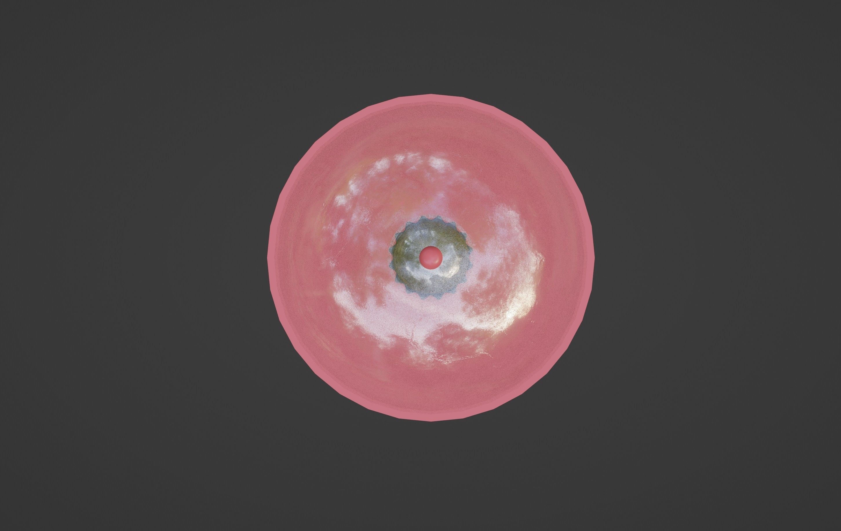 Muffin under a glass lid 3D model_3