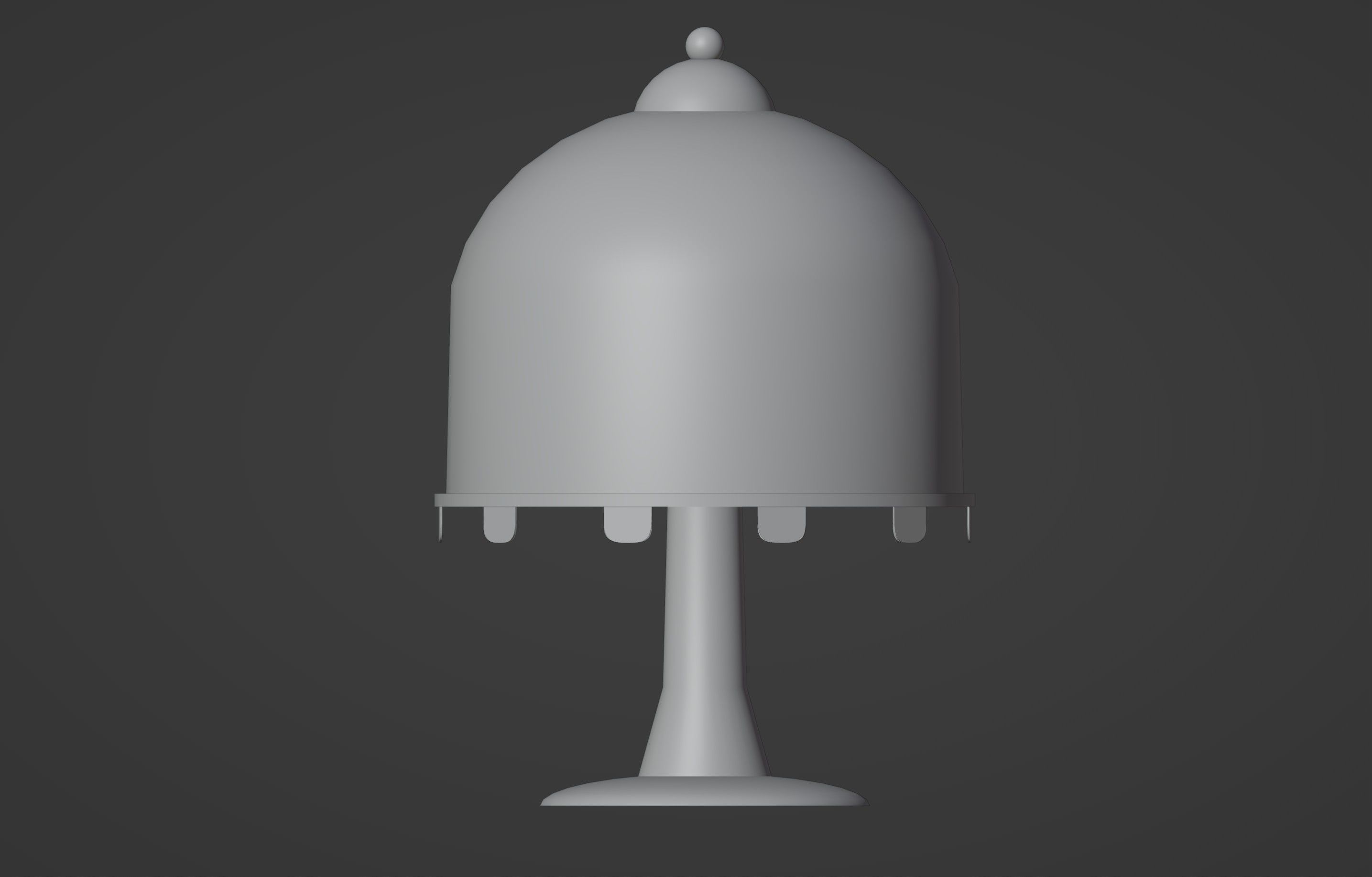 Muffin under a glass lid 3D model_4