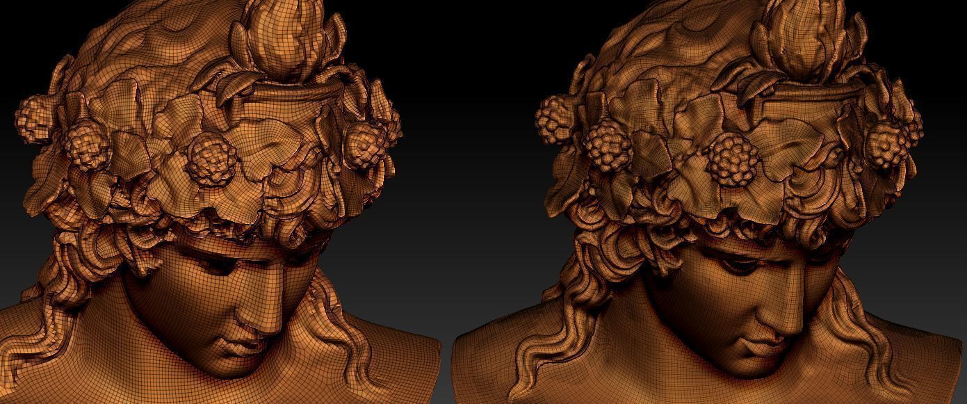 Antinous as Dionysus 3D print model_4