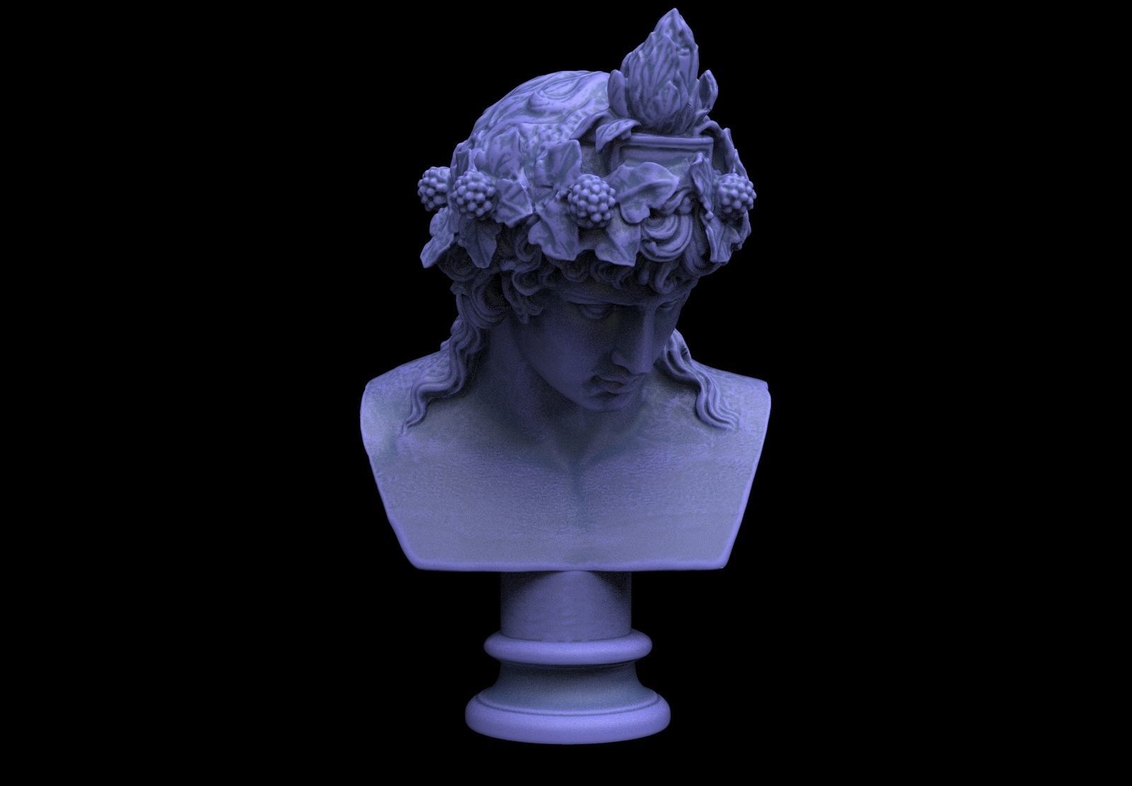 Antinous as Dionysus 3D print model_1