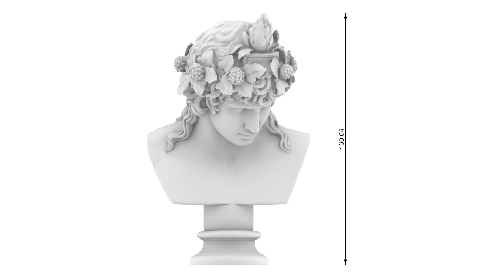 Antinous as Dionysus 3D print model_5
