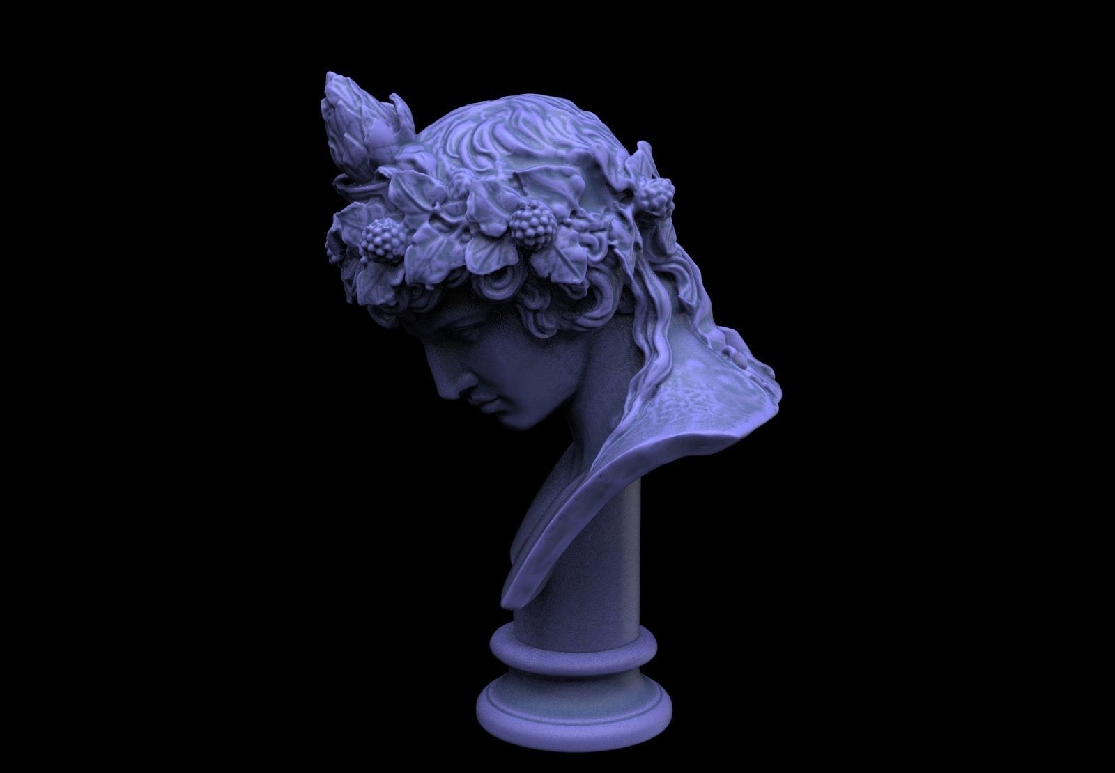 Antinous as Dionysus 3D print model_3