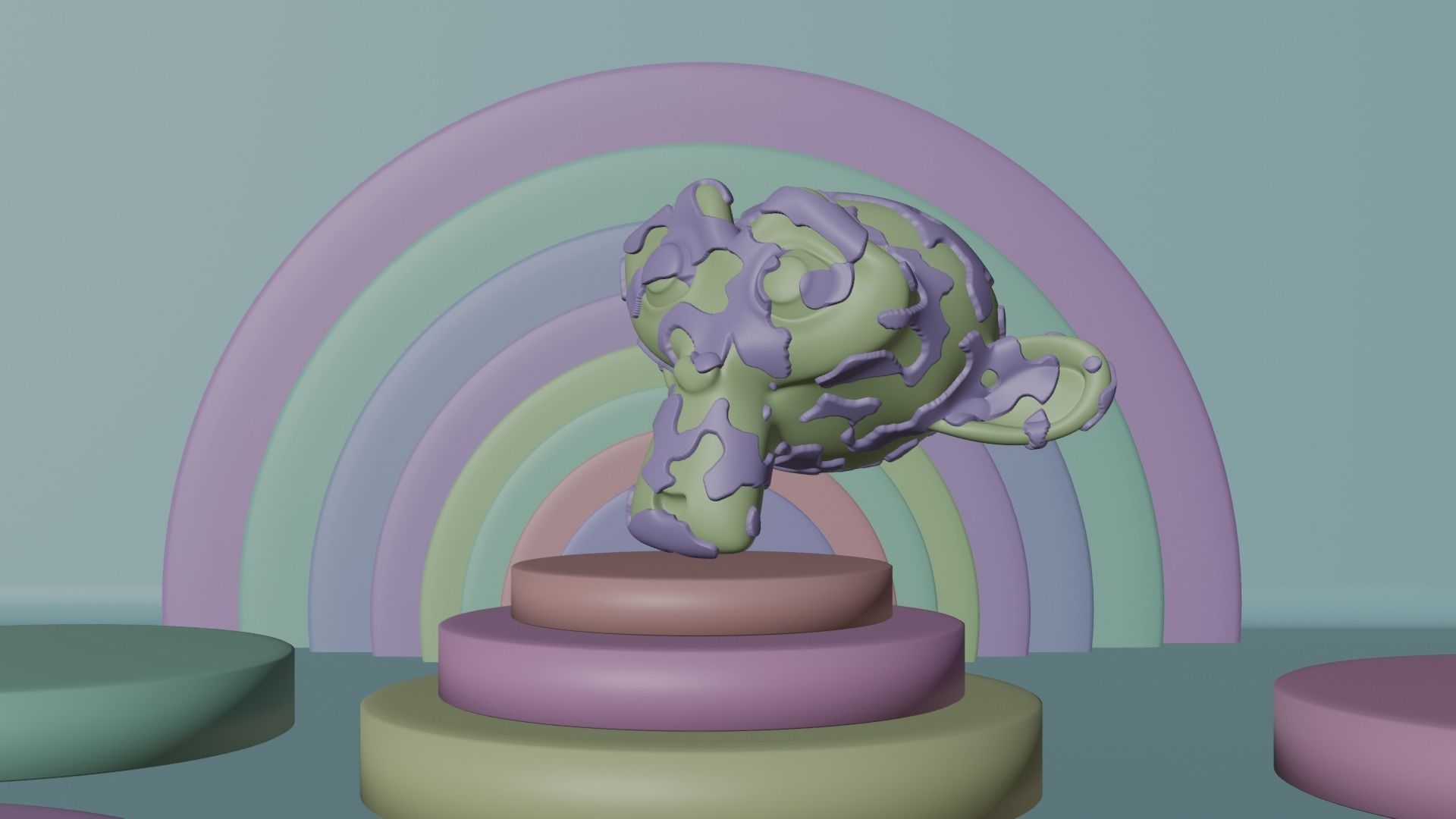 Minimal abtract artwork Free low-poly 3D model_1