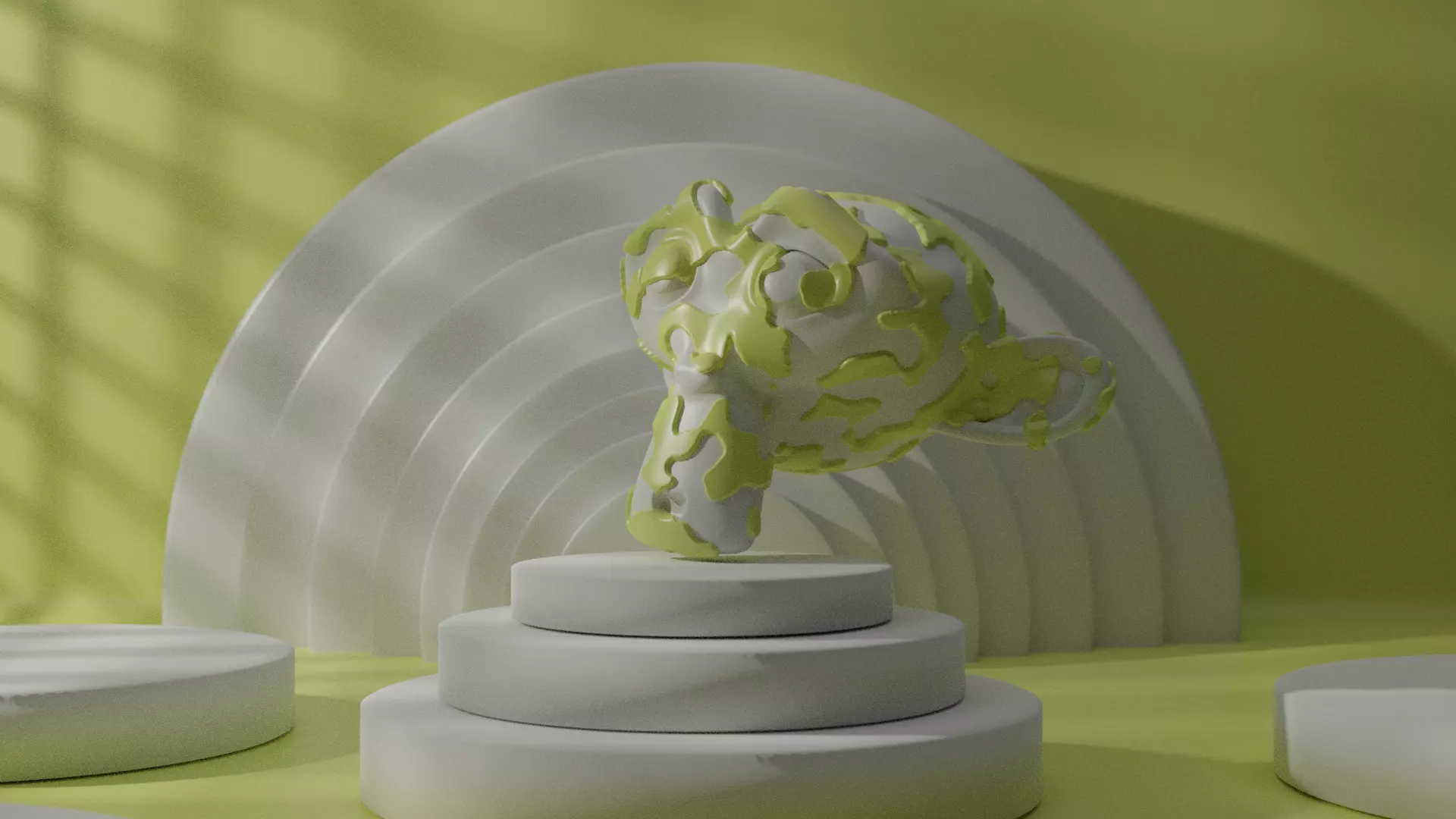 Minimal abtract artwork Free low-poly 3D model_0