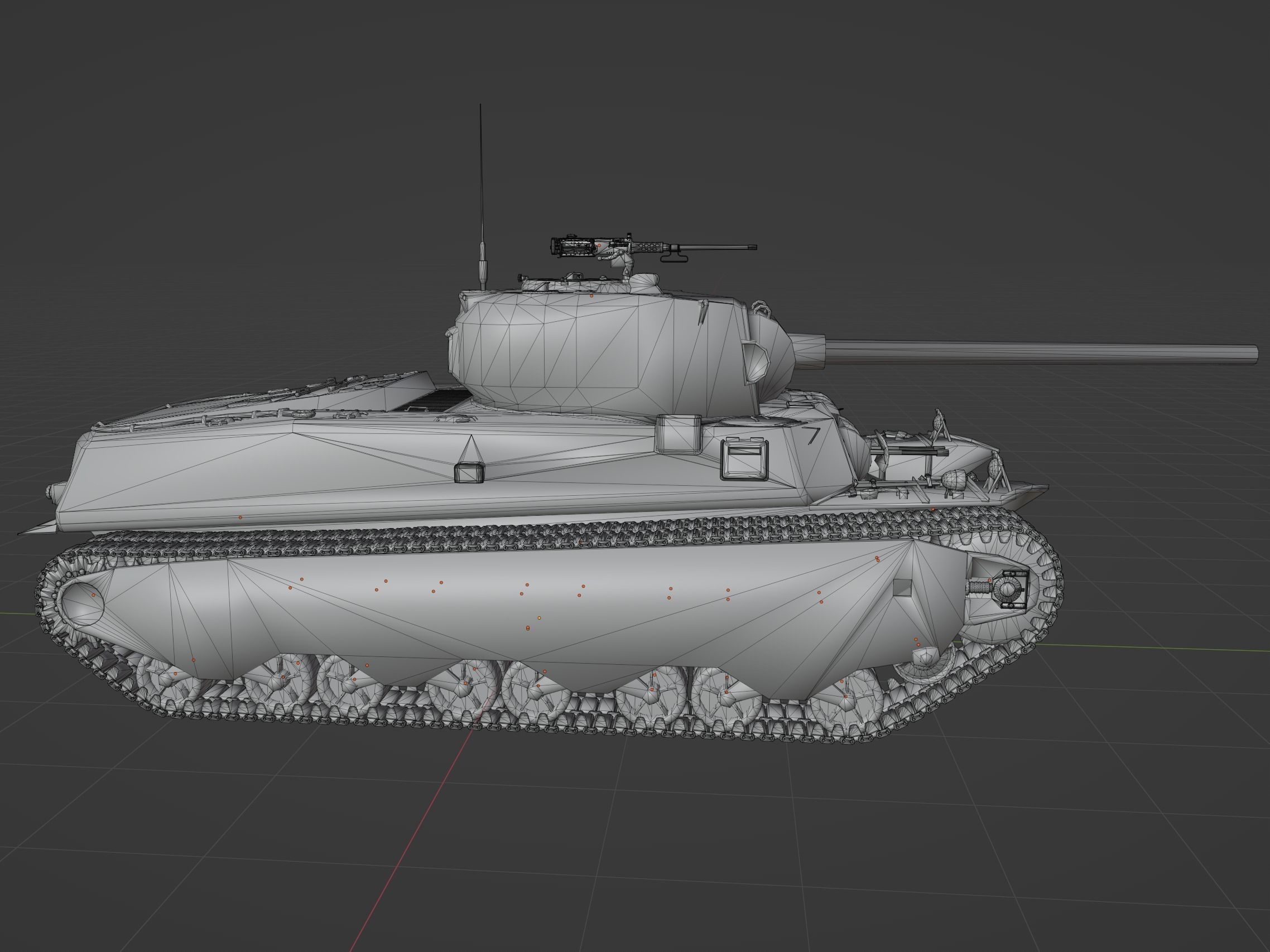 M6 Heavy Low-poly 3D model_5