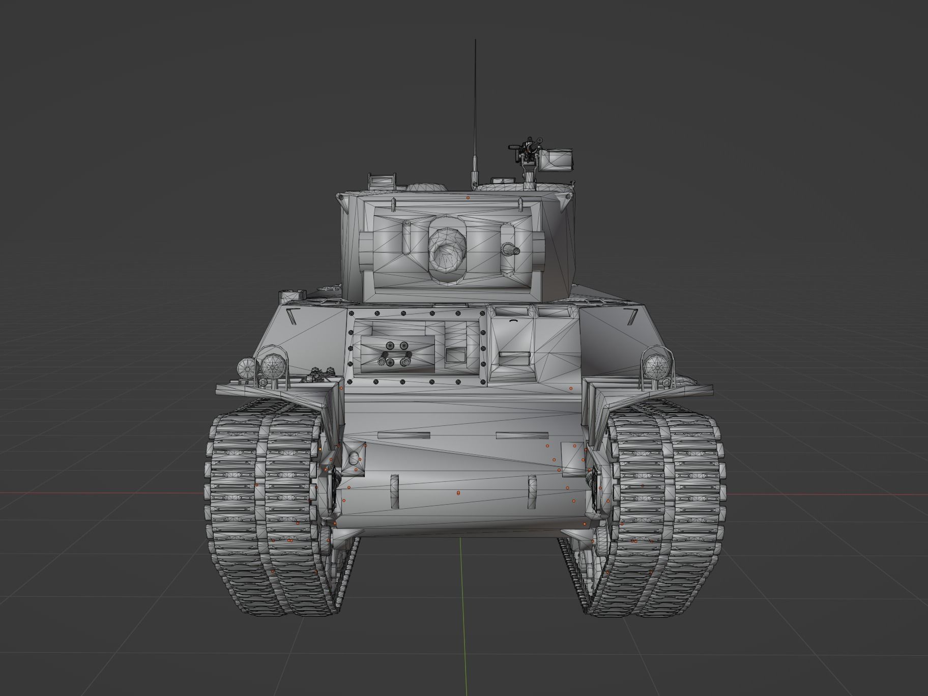 M6 Heavy Low-poly 3D model_7