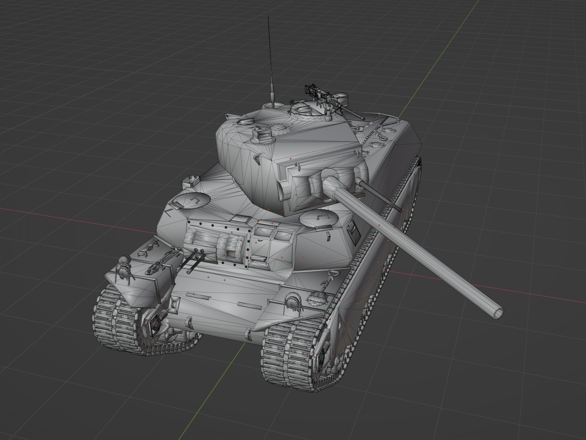 M6 Heavy Low-poly 3D model_9