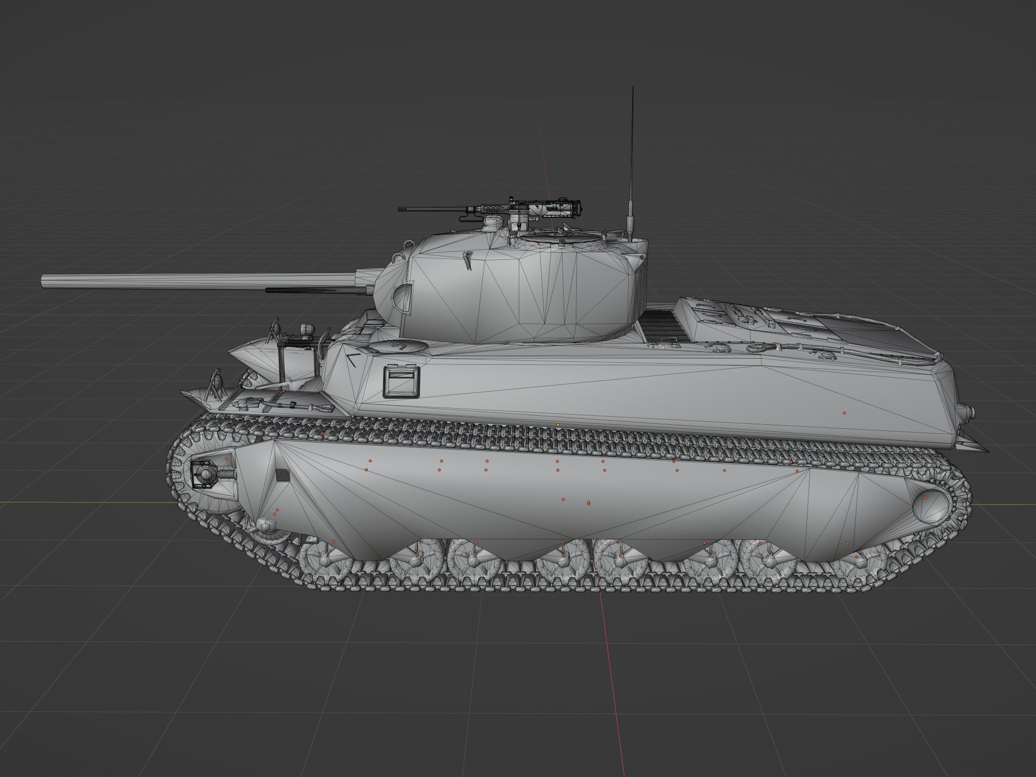 M6 Heavy Low-poly 3D model_1