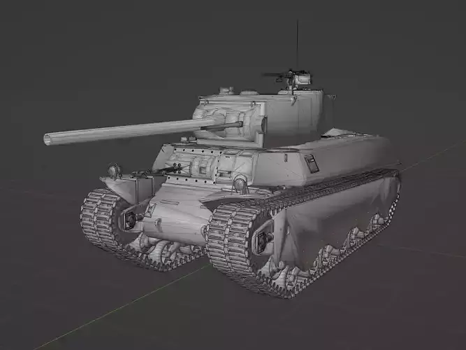 M6 Heavy Low-poly 3D model