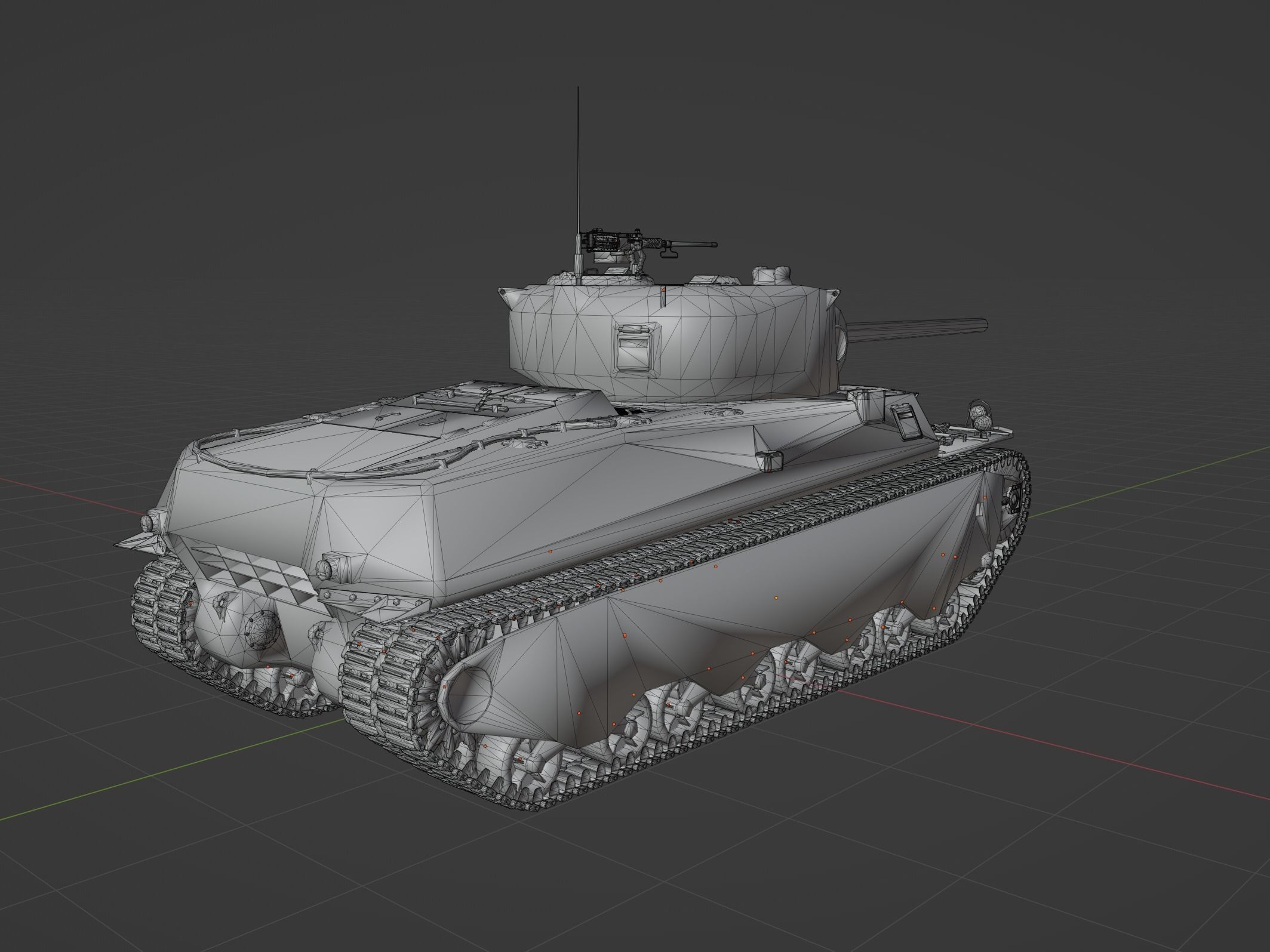 M6 Heavy Low-poly 3D model_4