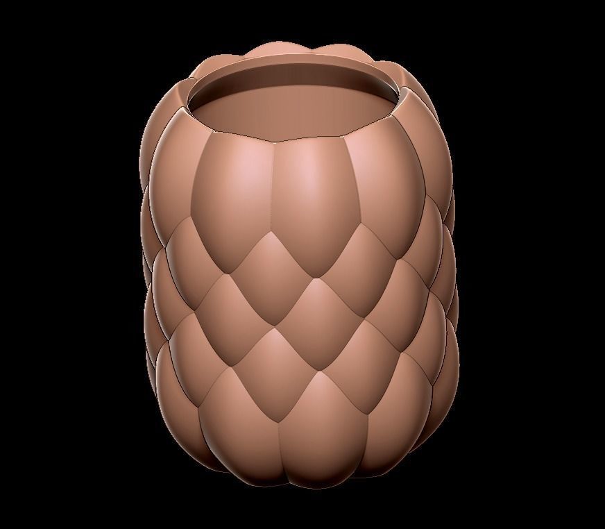 Pot minimal modern decor 3D print model_2