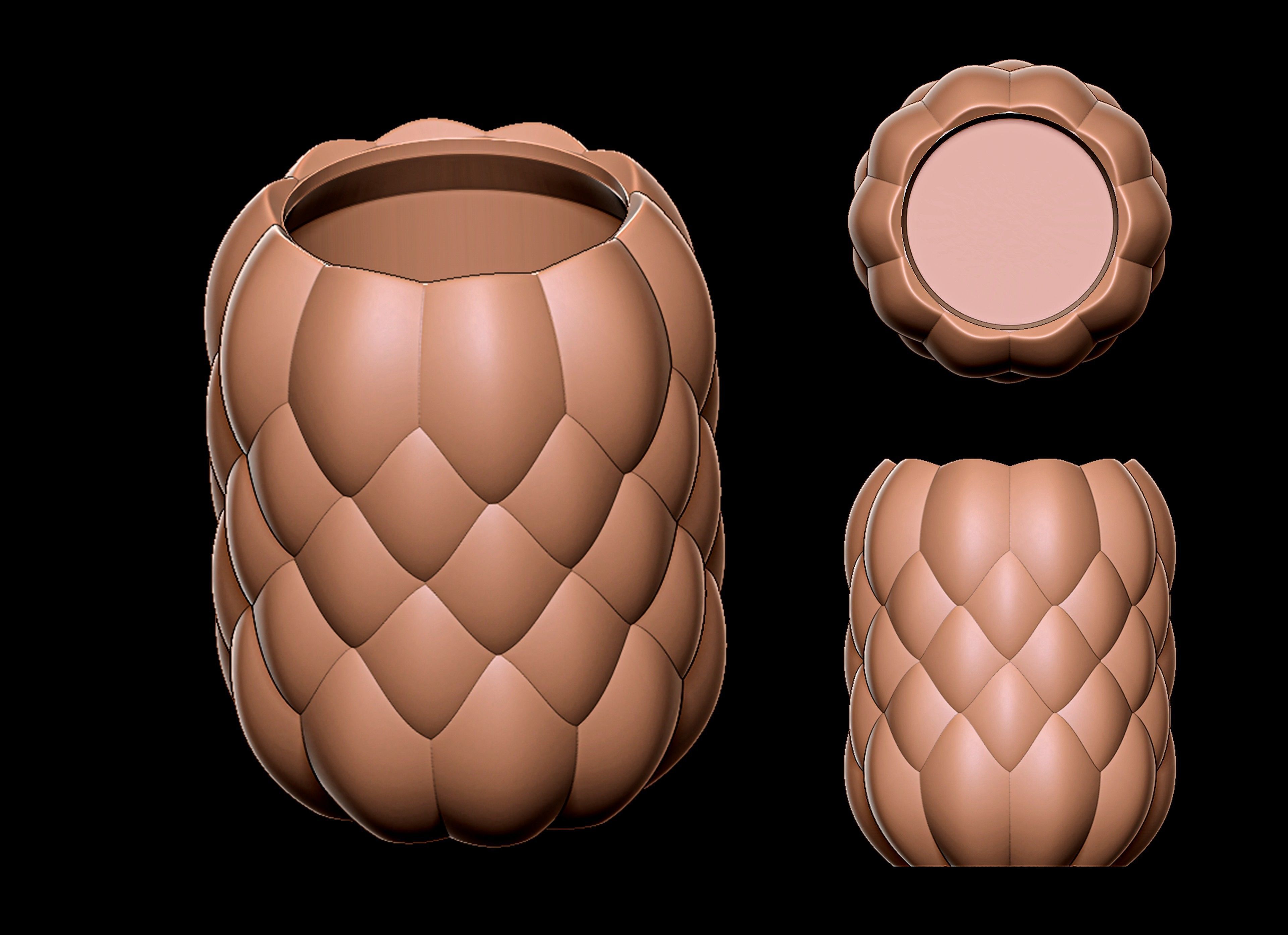 Pot minimal modern decor 3D print model_29