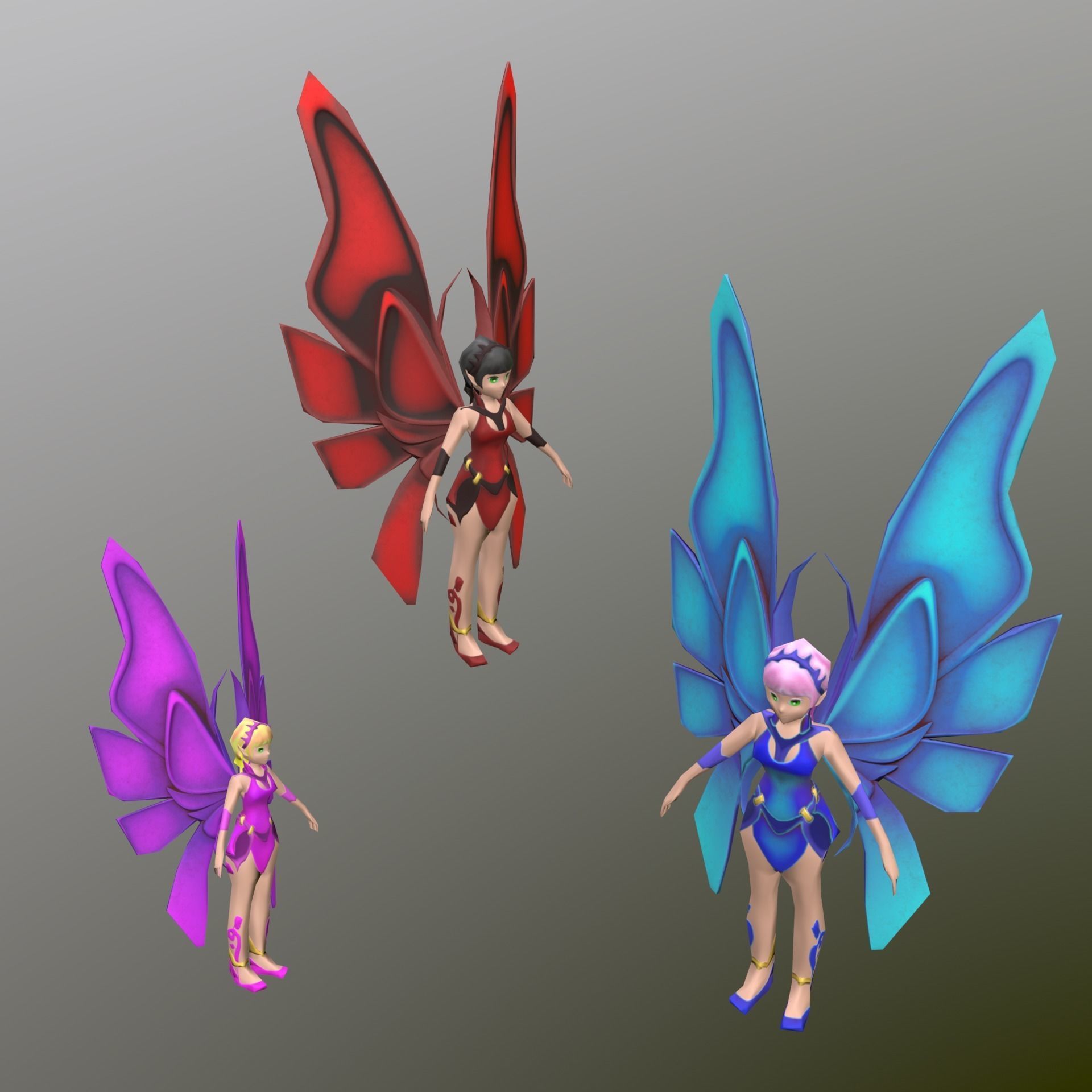 fairy Free low-poly 3D model_2