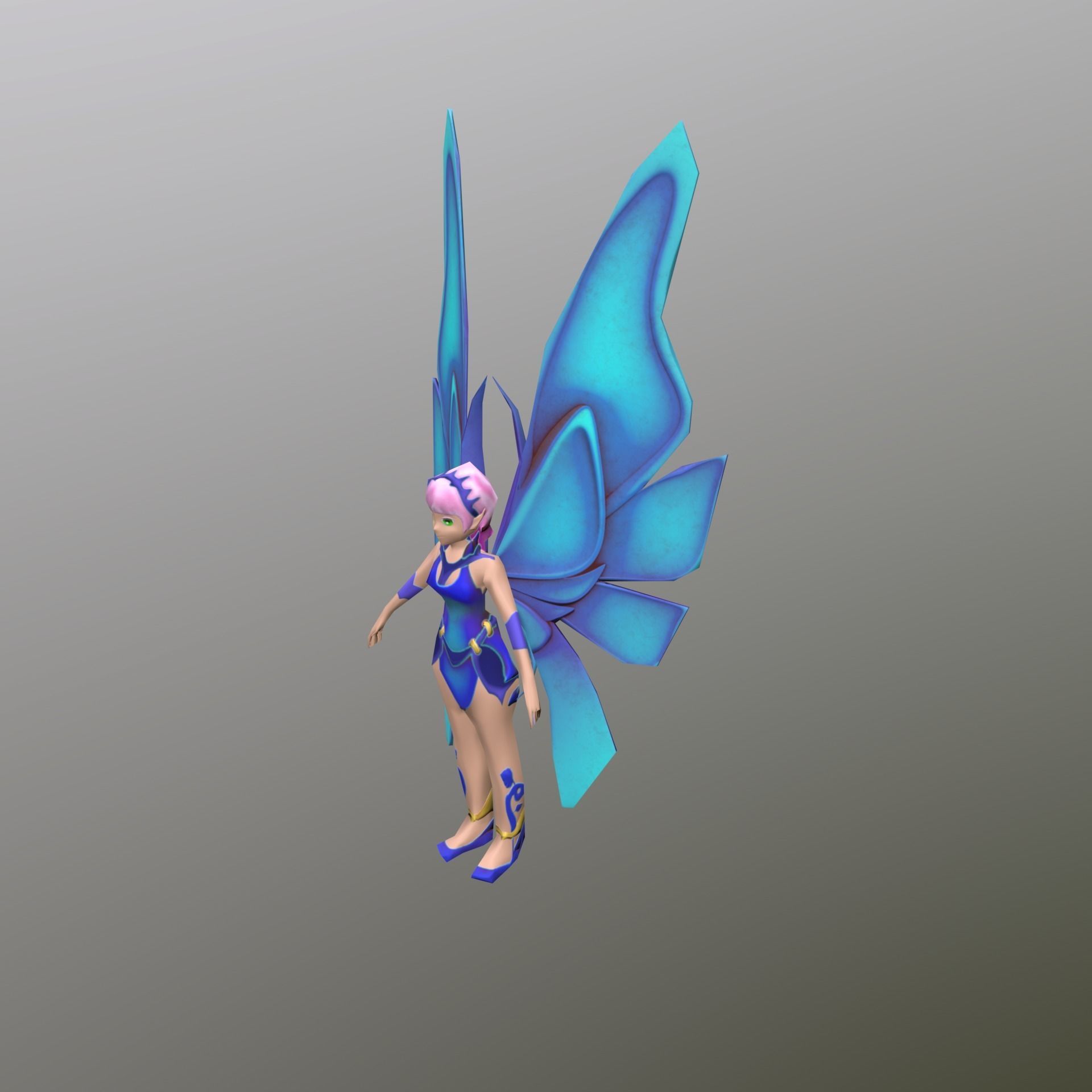 fairy Free low-poly 3D model_3