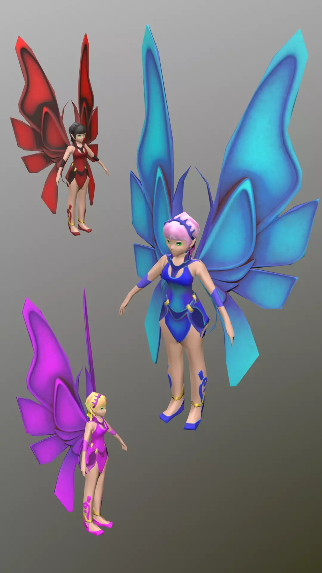 fairy Free low-poly 3D model_0