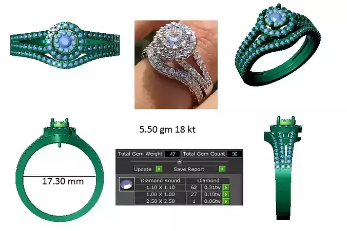 Iight Weight Engagement Ring