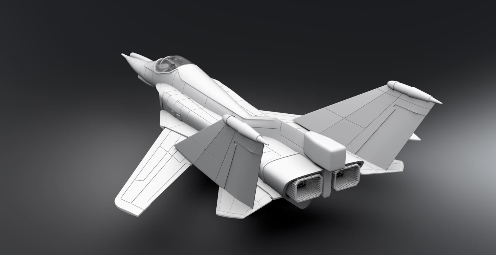 Mig242 Flamefox Scale model 3D print model_2