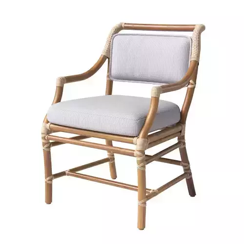 McGuire rattan dining chair 3D model