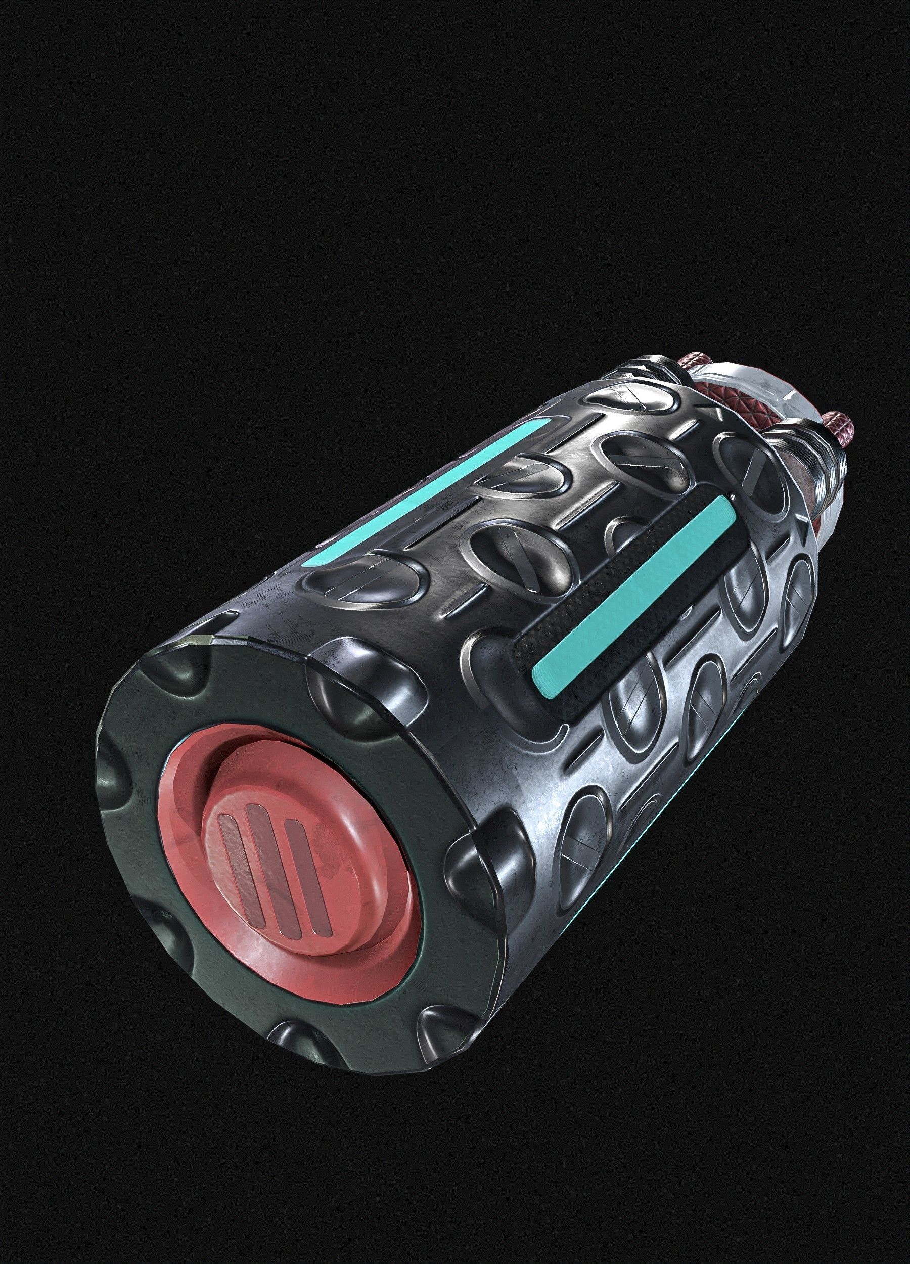 Sci-Fi Teleport Grenade Low-poly 3D model_6