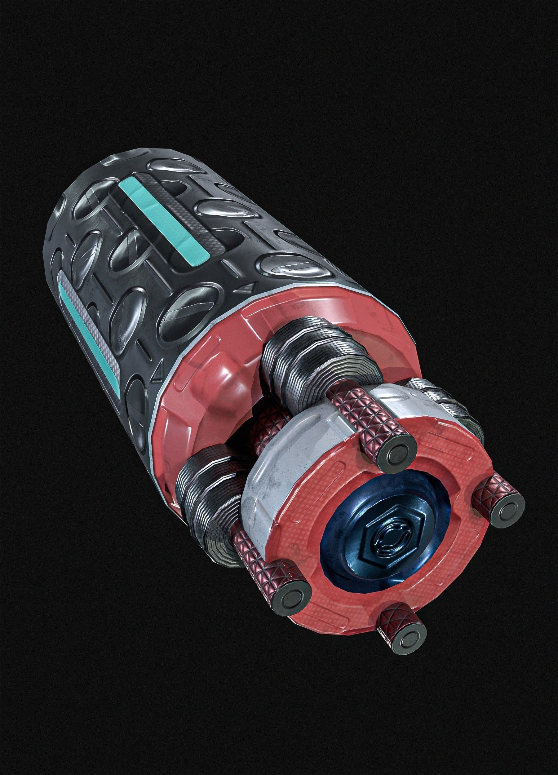 Sci-Fi Teleport Grenade Low-poly 3D model_8