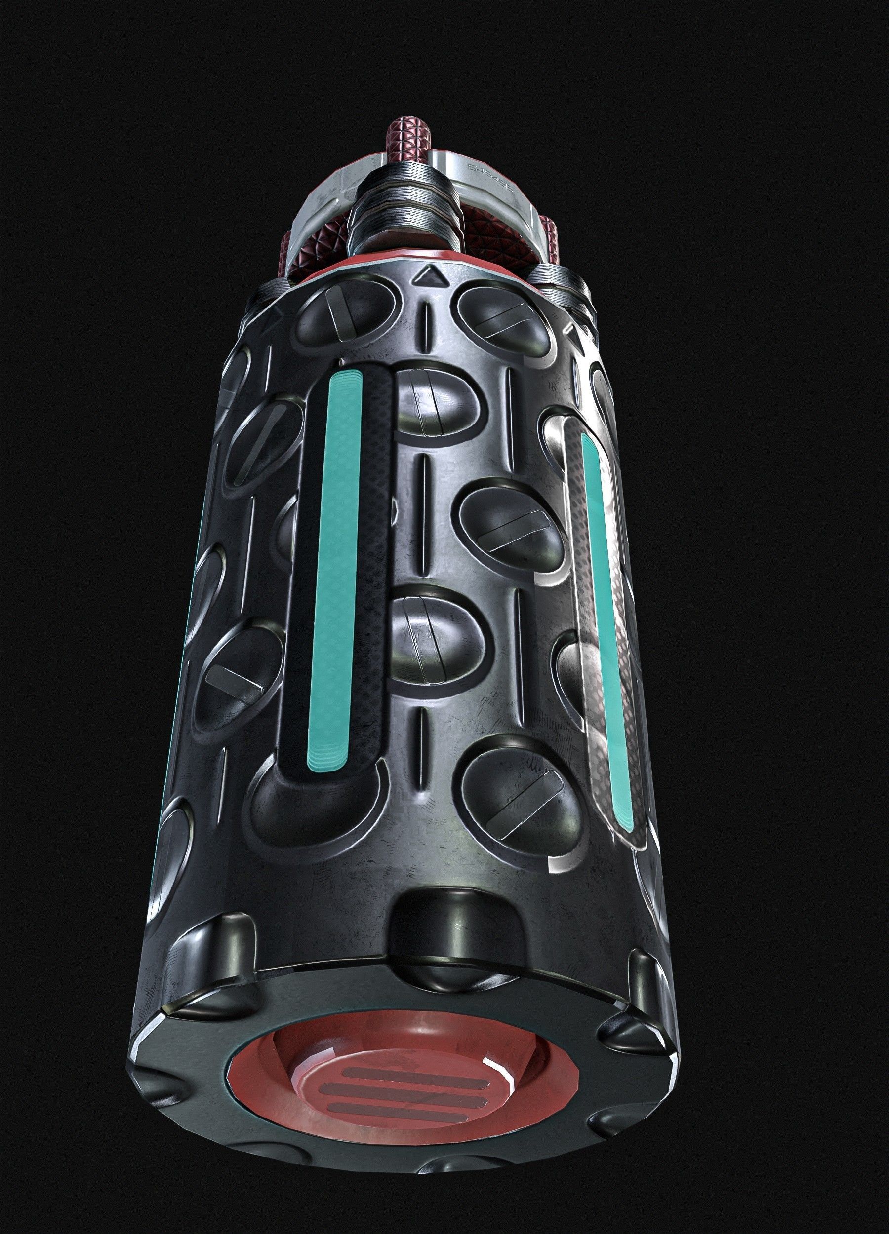Sci-Fi Teleport Grenade Low-poly 3D model_3