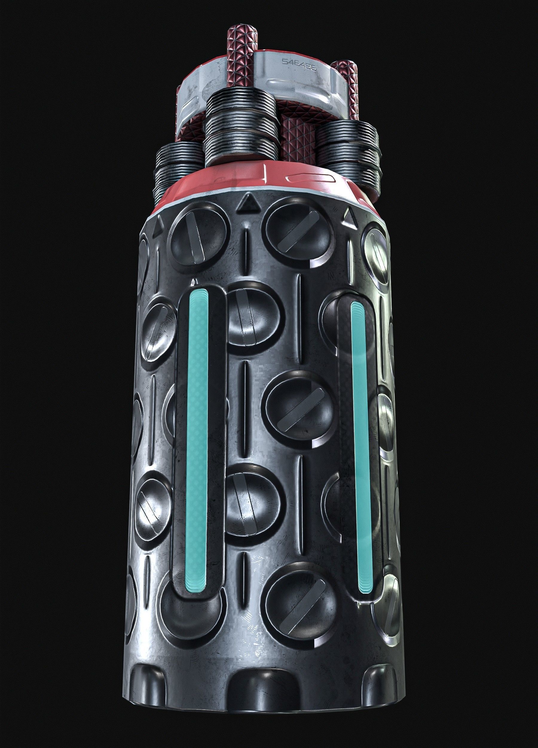 Sci-Fi Teleport Grenade Low-poly 3D model_5