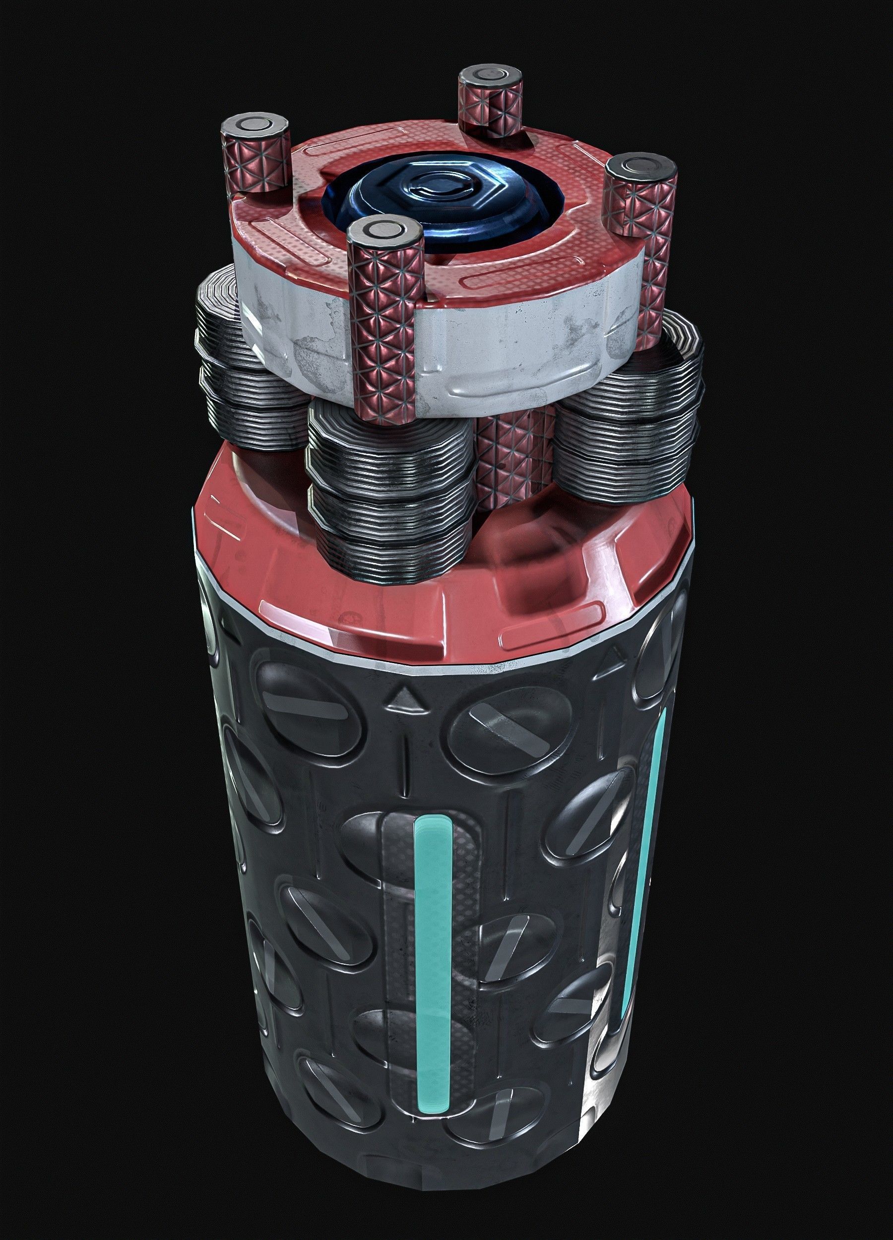 Sci-Fi Teleport Grenade Low-poly 3D model_1