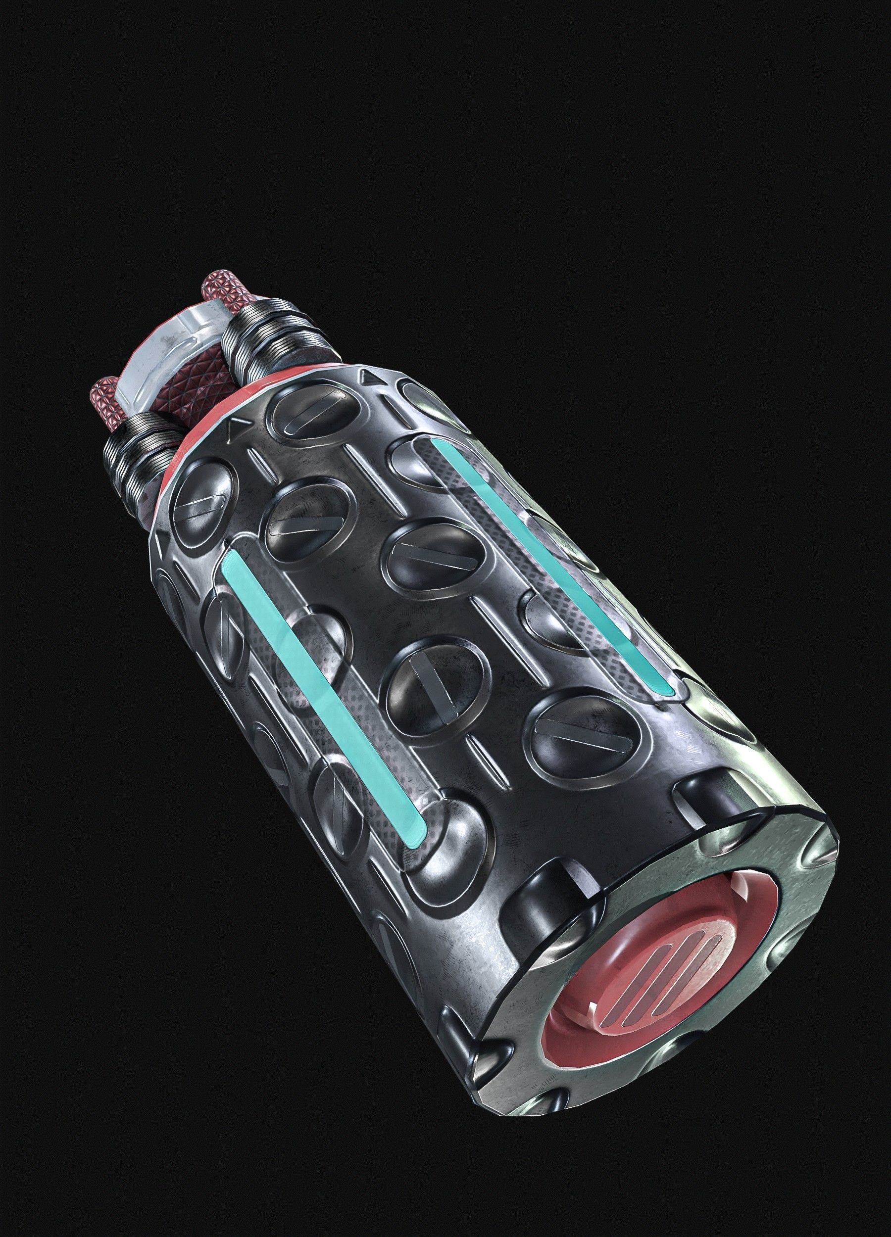 Sci-Fi Teleport Grenade Low-poly 3D model_7