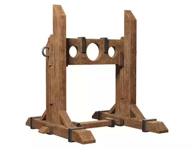 Medieval Pillory Low-poly 3D model