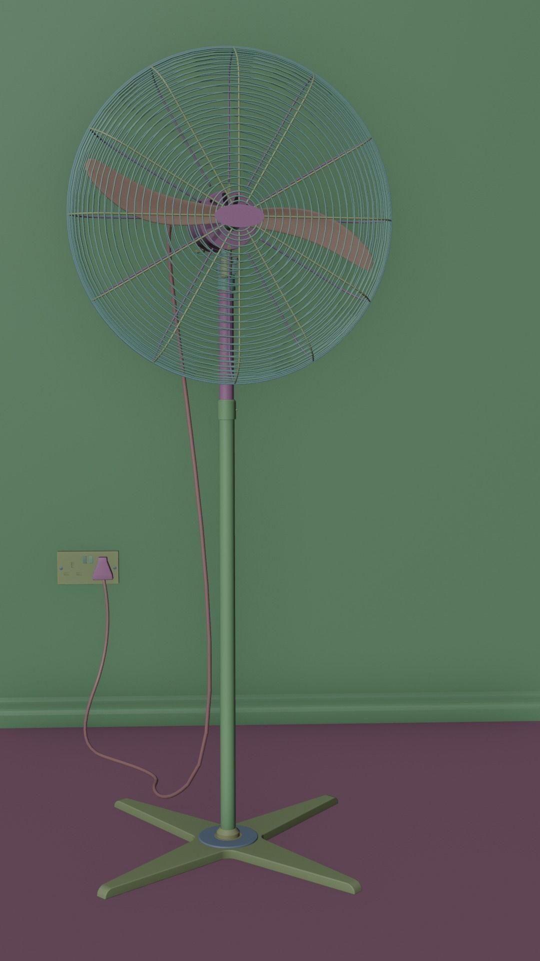 Ox Standing Fan 3D model_2