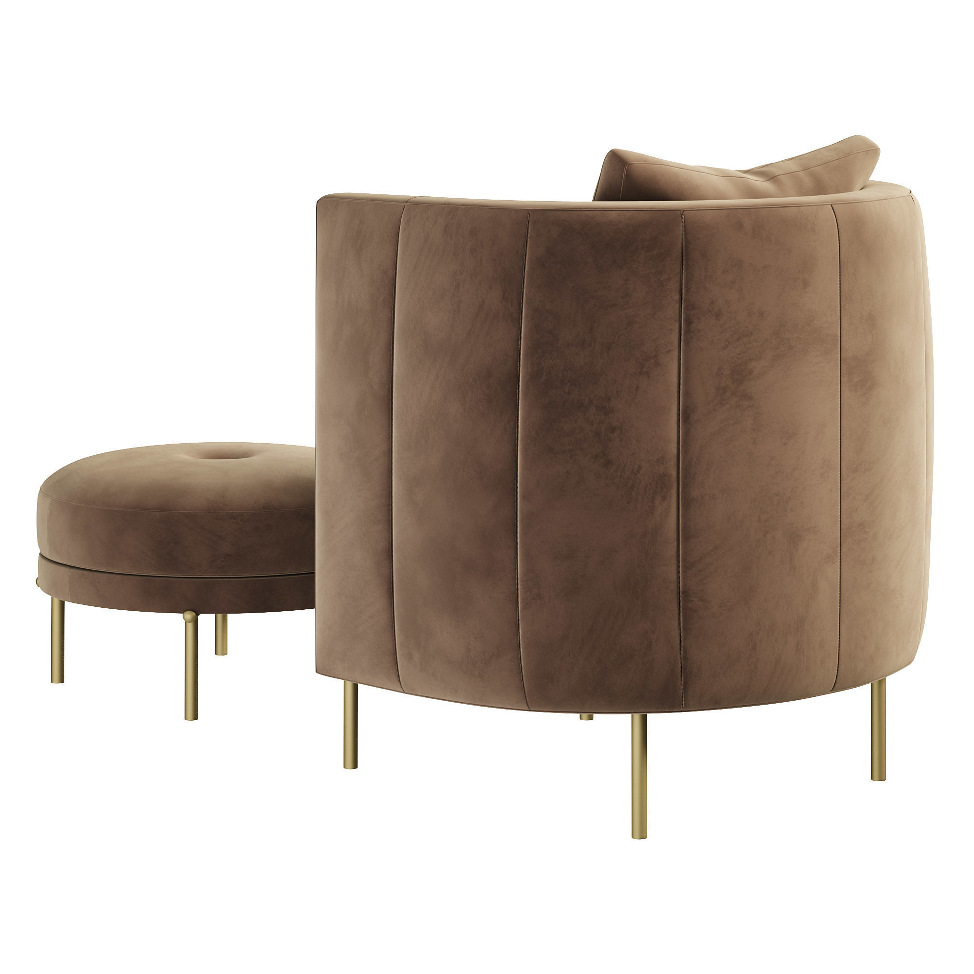 Torii armchair 3D model_2