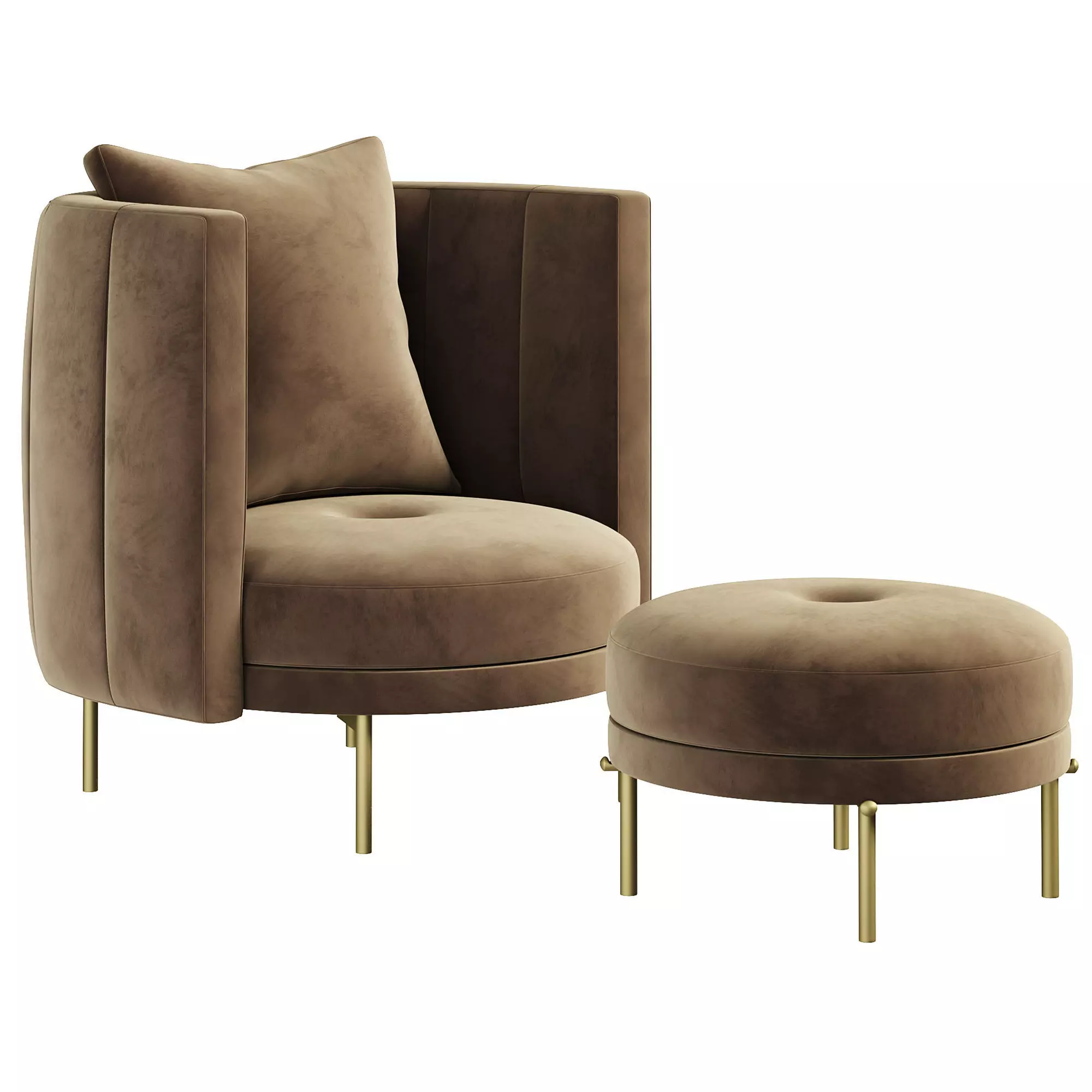 Torii armchair 3D model_0