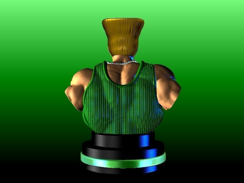 GUILE STREET FIGHTER VIDEO GAMES BUST 3D print model_2