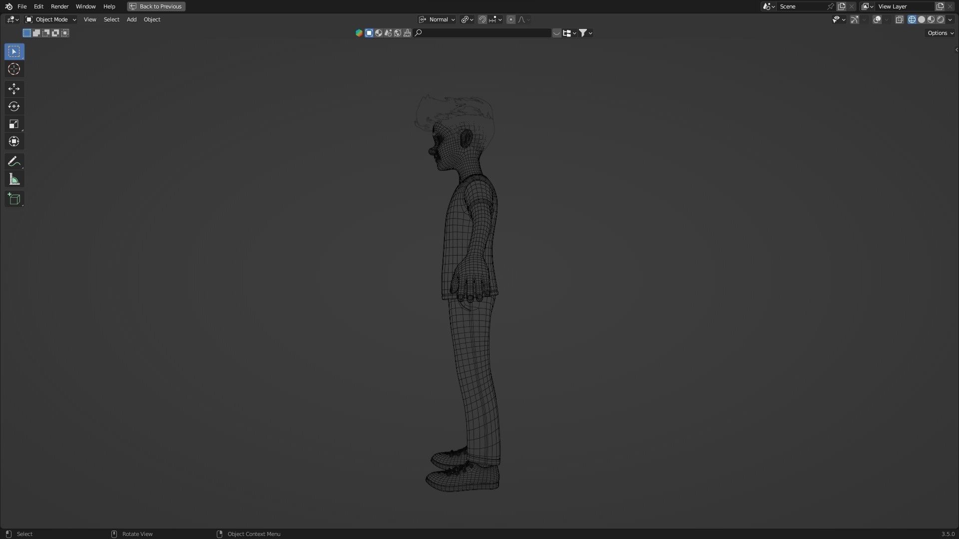 Man Boy Teen Cartoon Character Low-poly 3D model_27